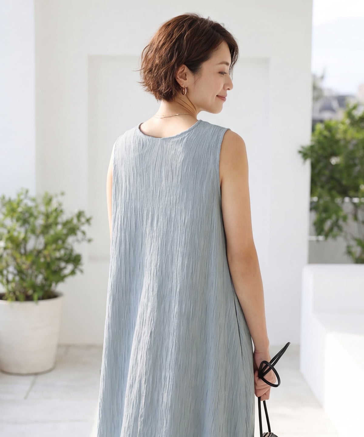 着用イメージ 163cm アクアブルー
