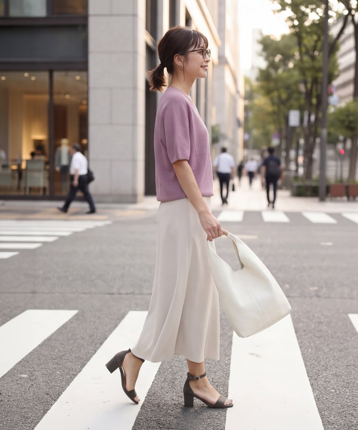着用イメージ 163cm パープル