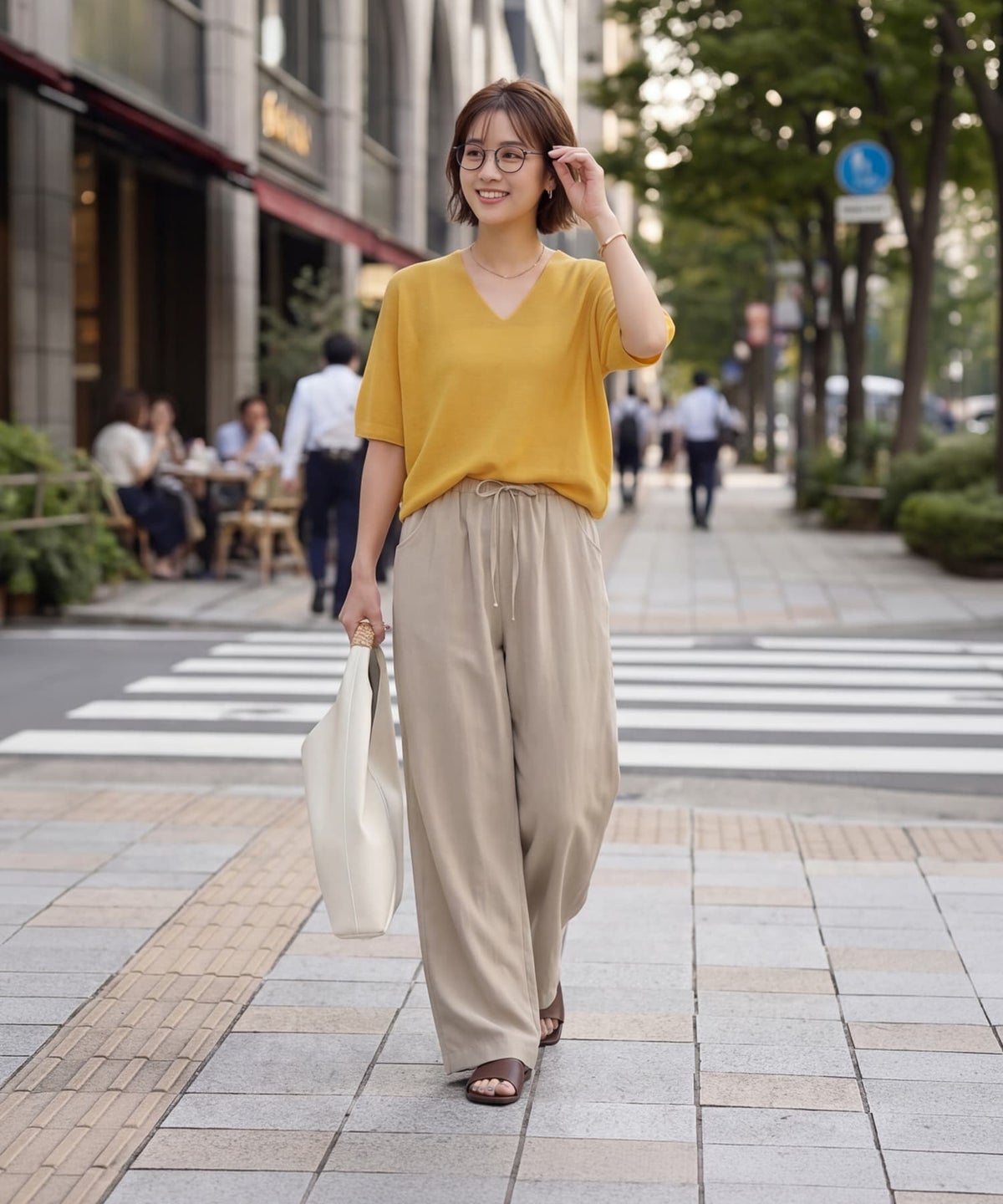 着用イメージ 163cm イエロー