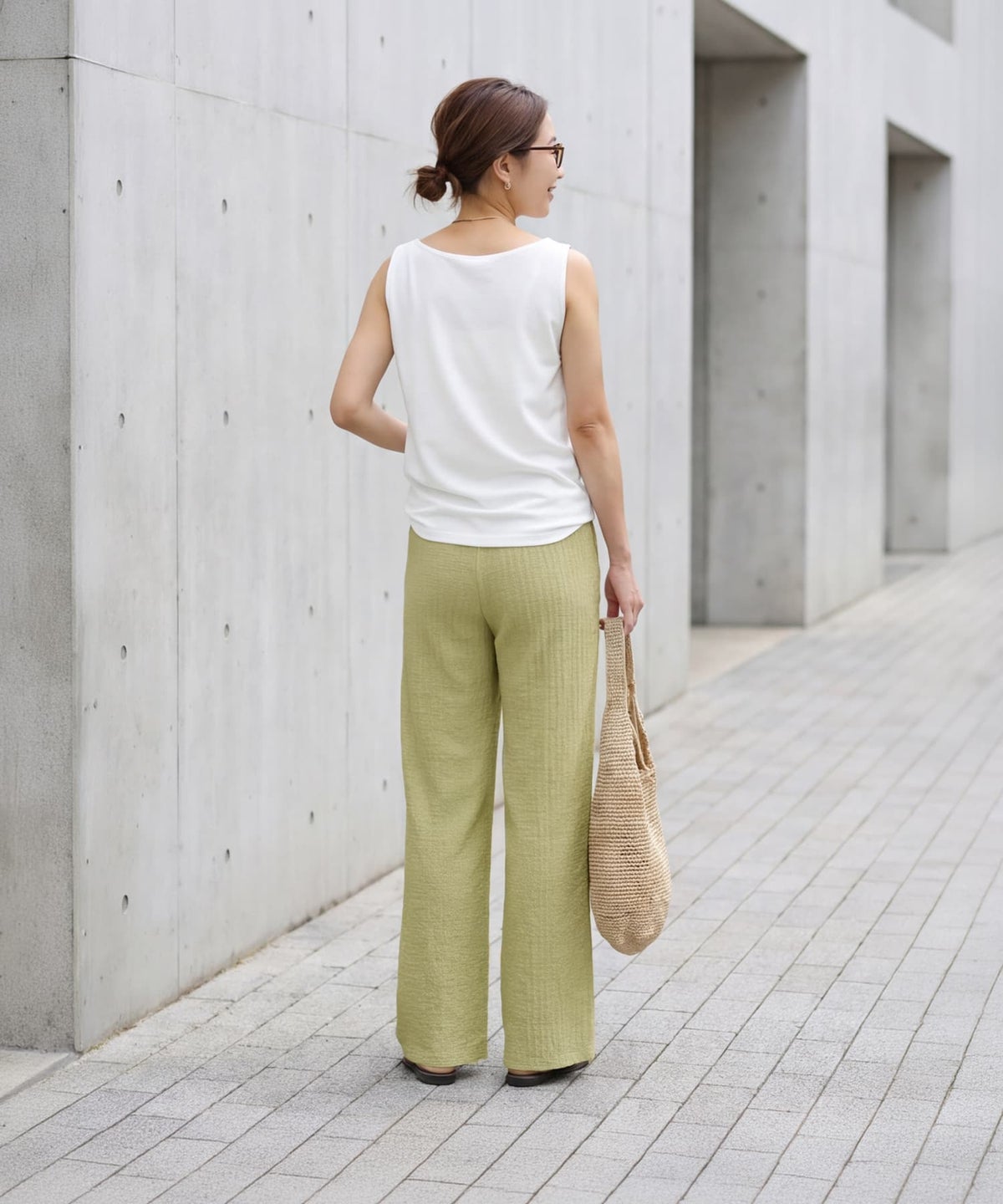 着用イメージ 163cm クリームバジル