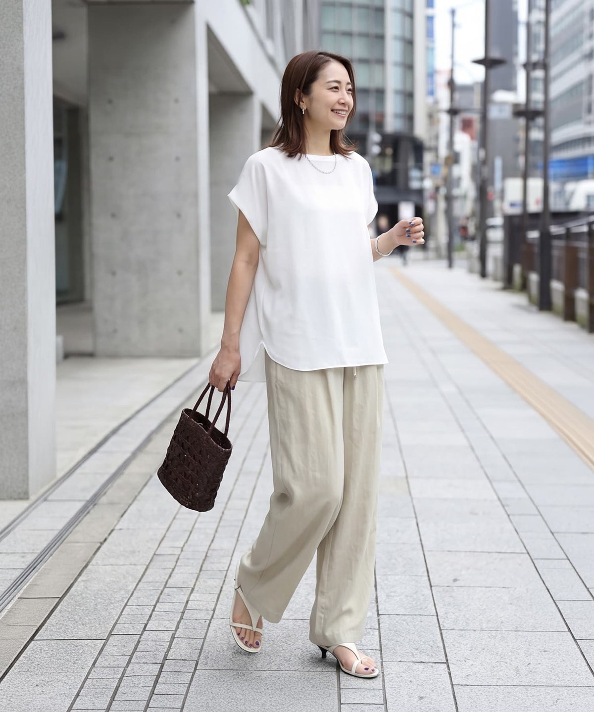 着用イメージ 163cm ホワイト