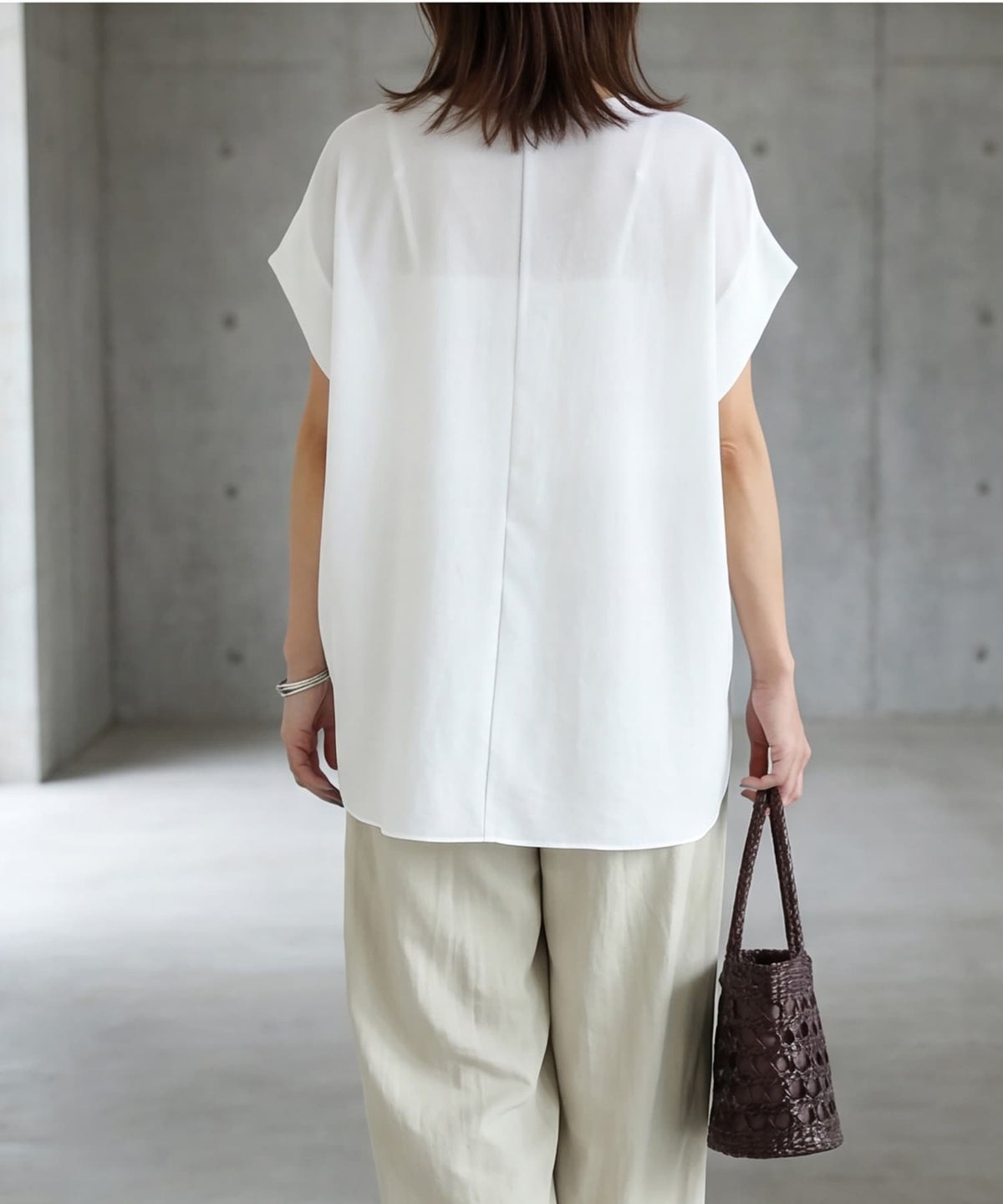着用イメージ 163cm ホワイト