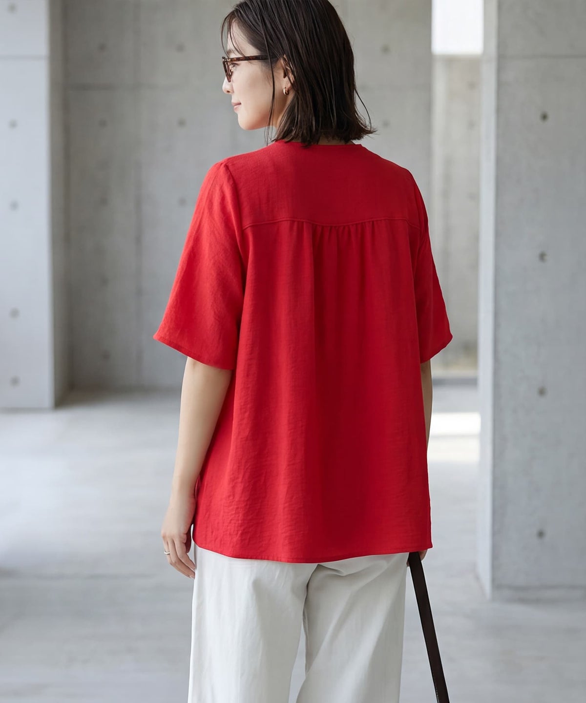 着用イメージ 163cm レッド