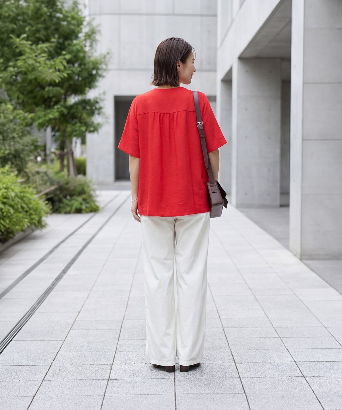 着用イメージ 163cm レッド
