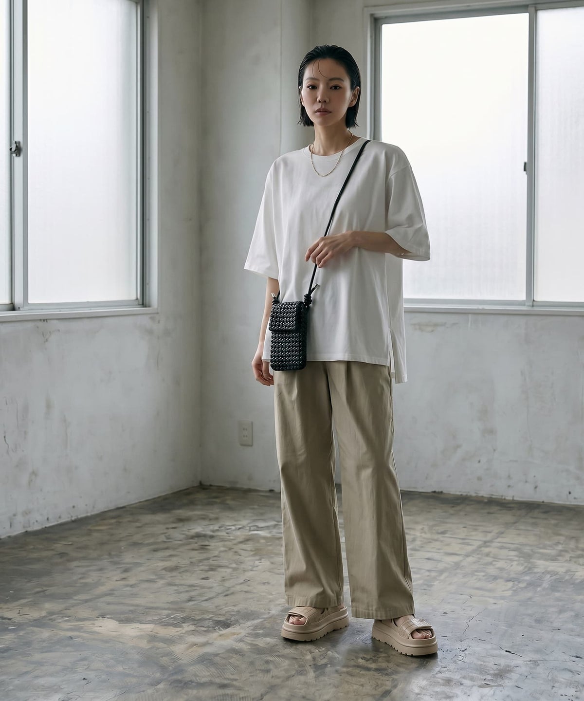 着用イメージ 170cm ホワイト