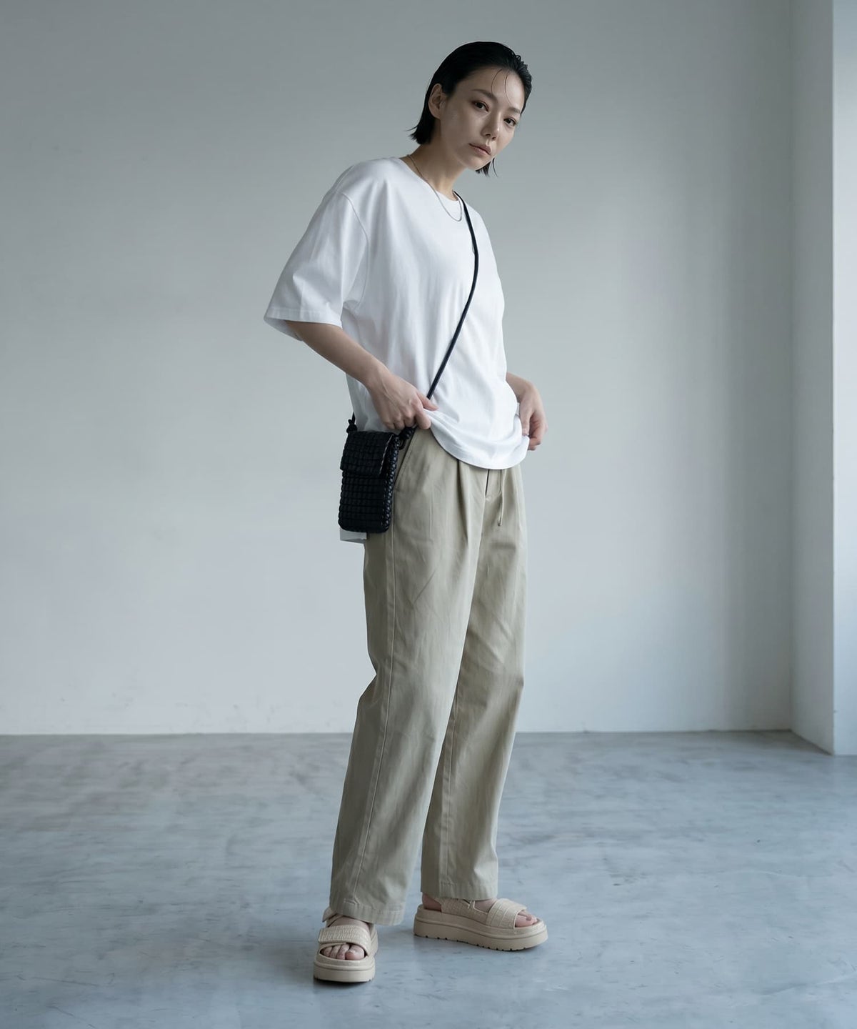 着用イメージ 170cm ホワイト