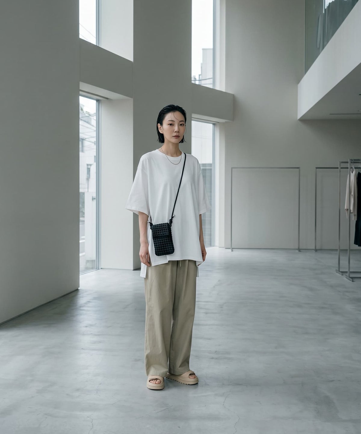 着用イメージ 170cm ホワイト