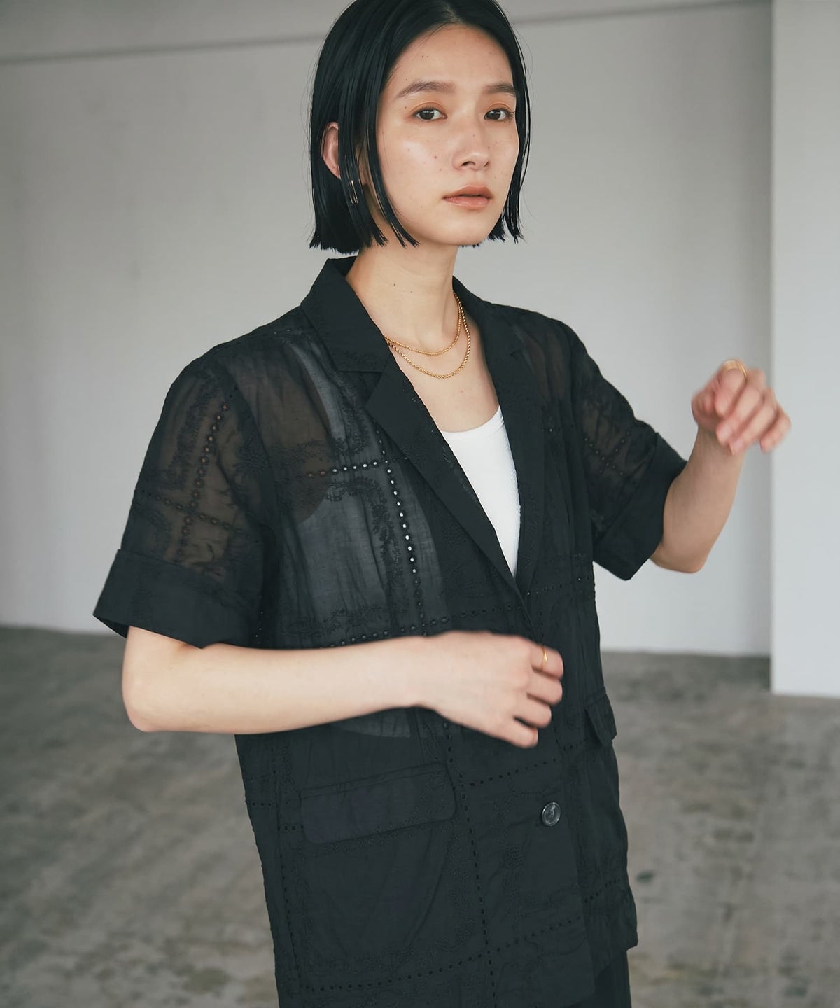 着用イメージ 170cm ブラック