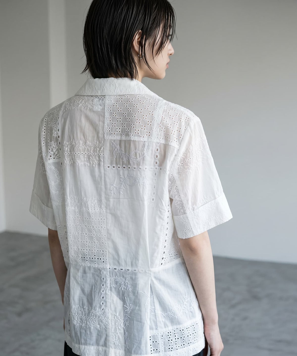 着用イメージ 170cm オフホワイト
