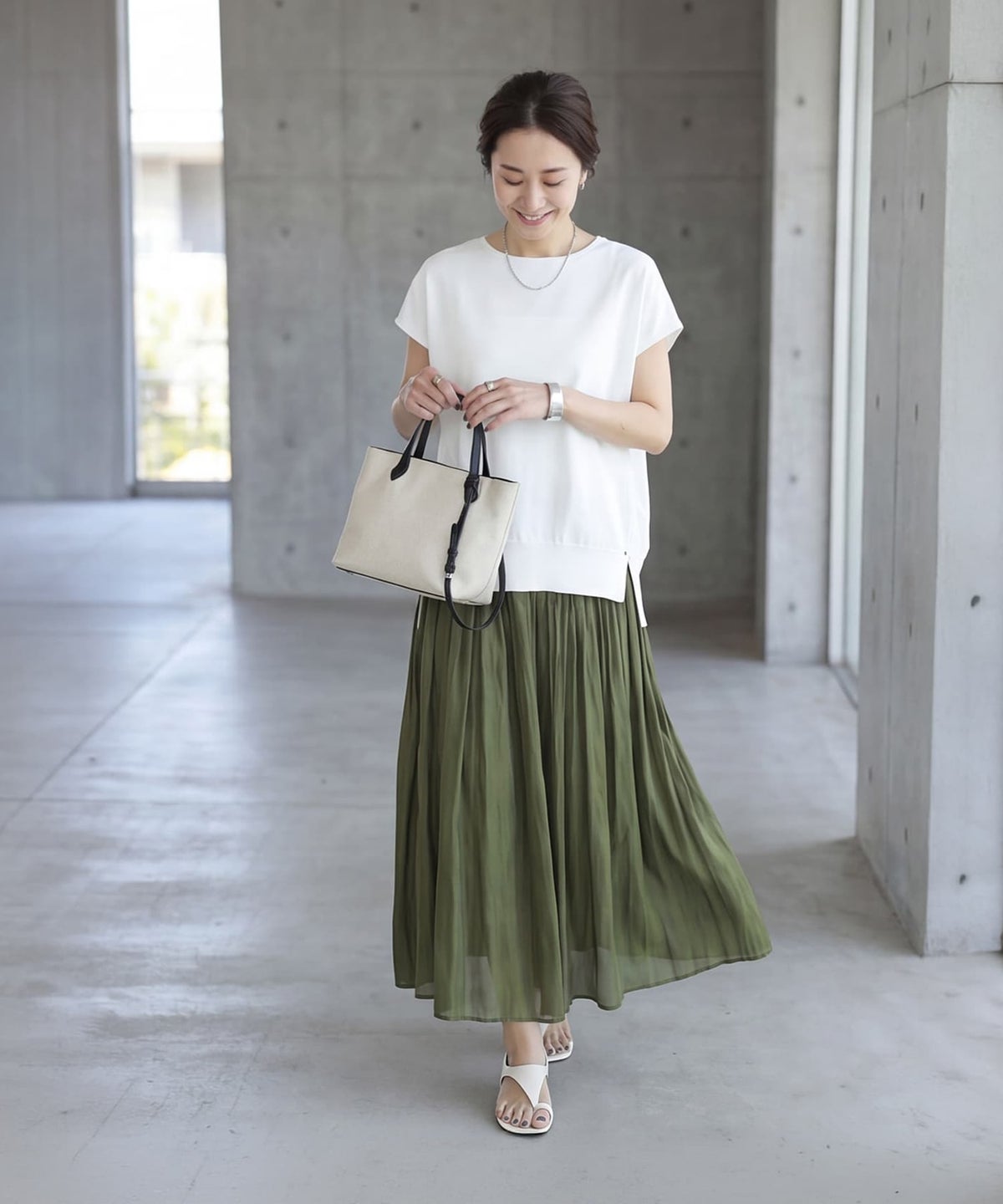 着用イメージ 163cm ホワイト