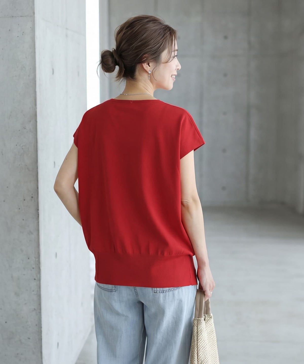 着用イメージ 163cm レッド