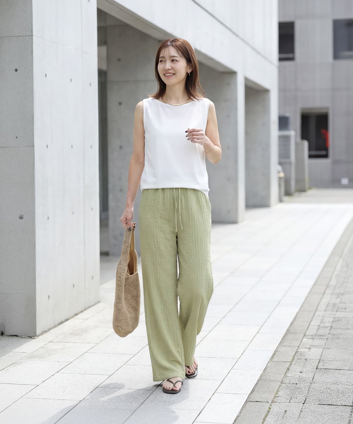 着用イメージ 163cm ホワイト