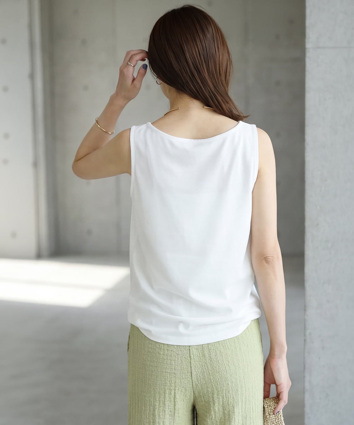 着用イメージ 163cm ホワイト