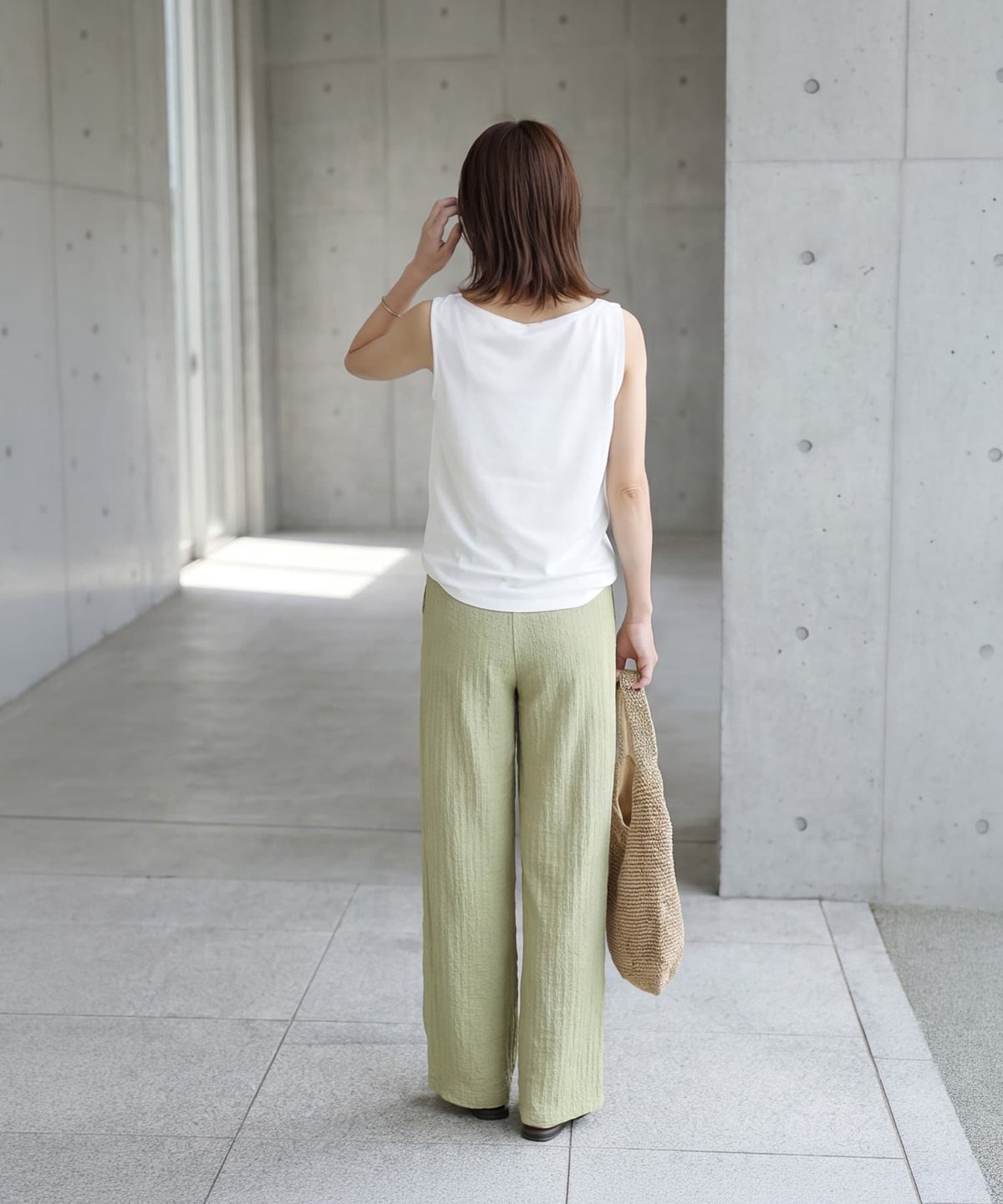 着用イメージ 163cm ホワイト