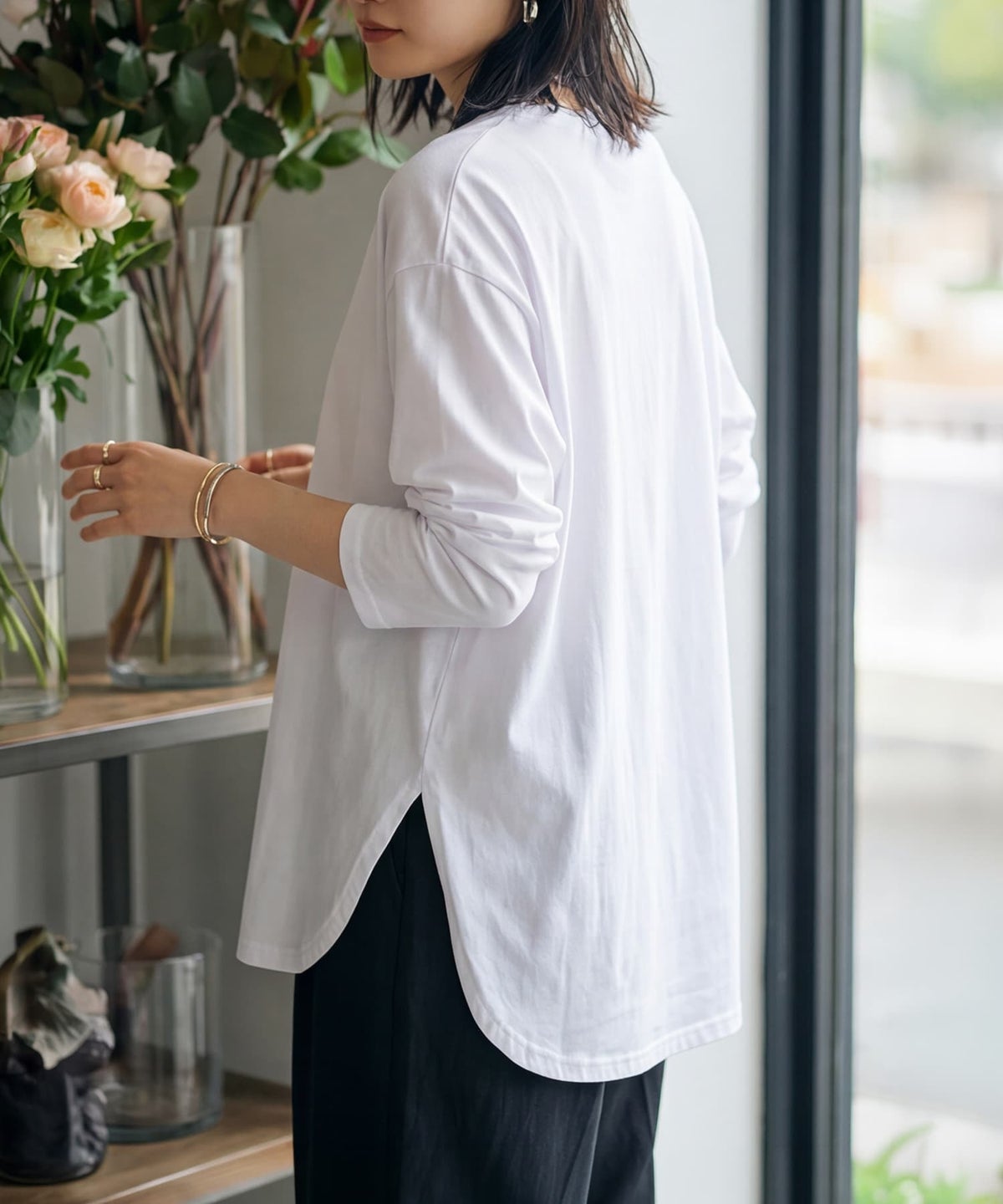 着用イメージ 163cm ホワイト