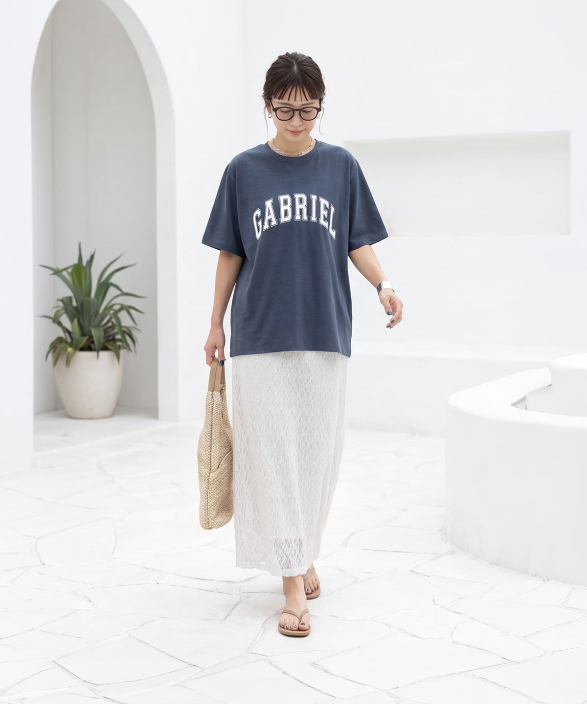 着用イメージ 163cm ネイビー