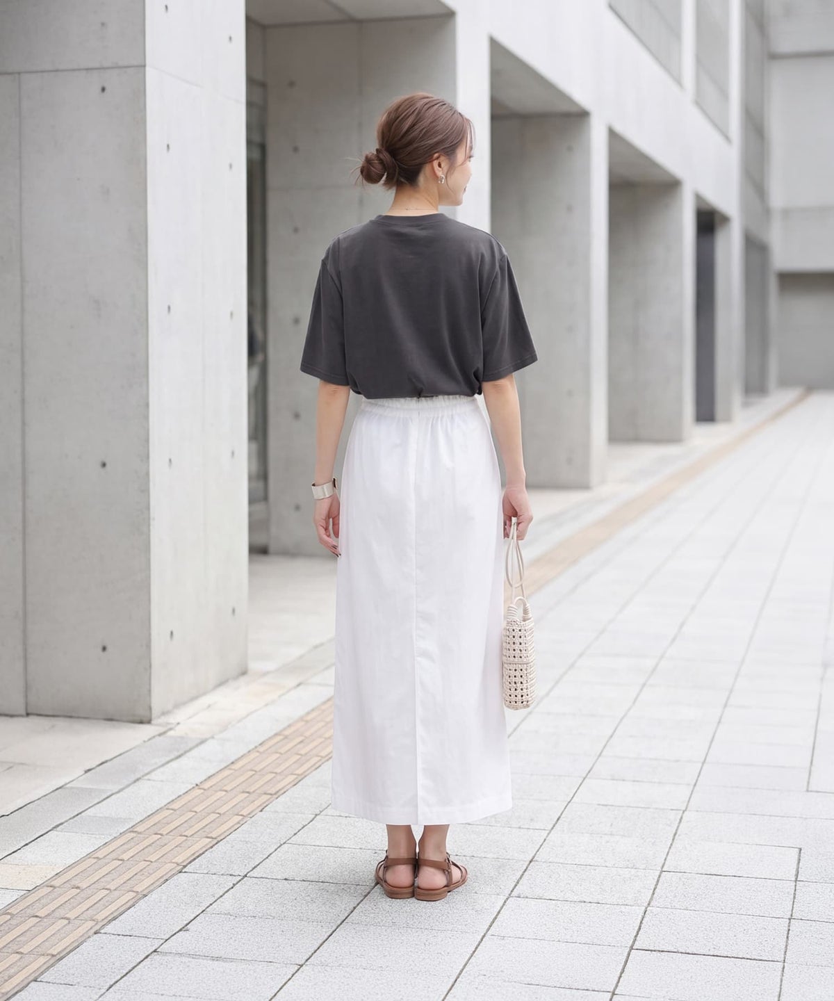 着用イメージ 163cm チャコール