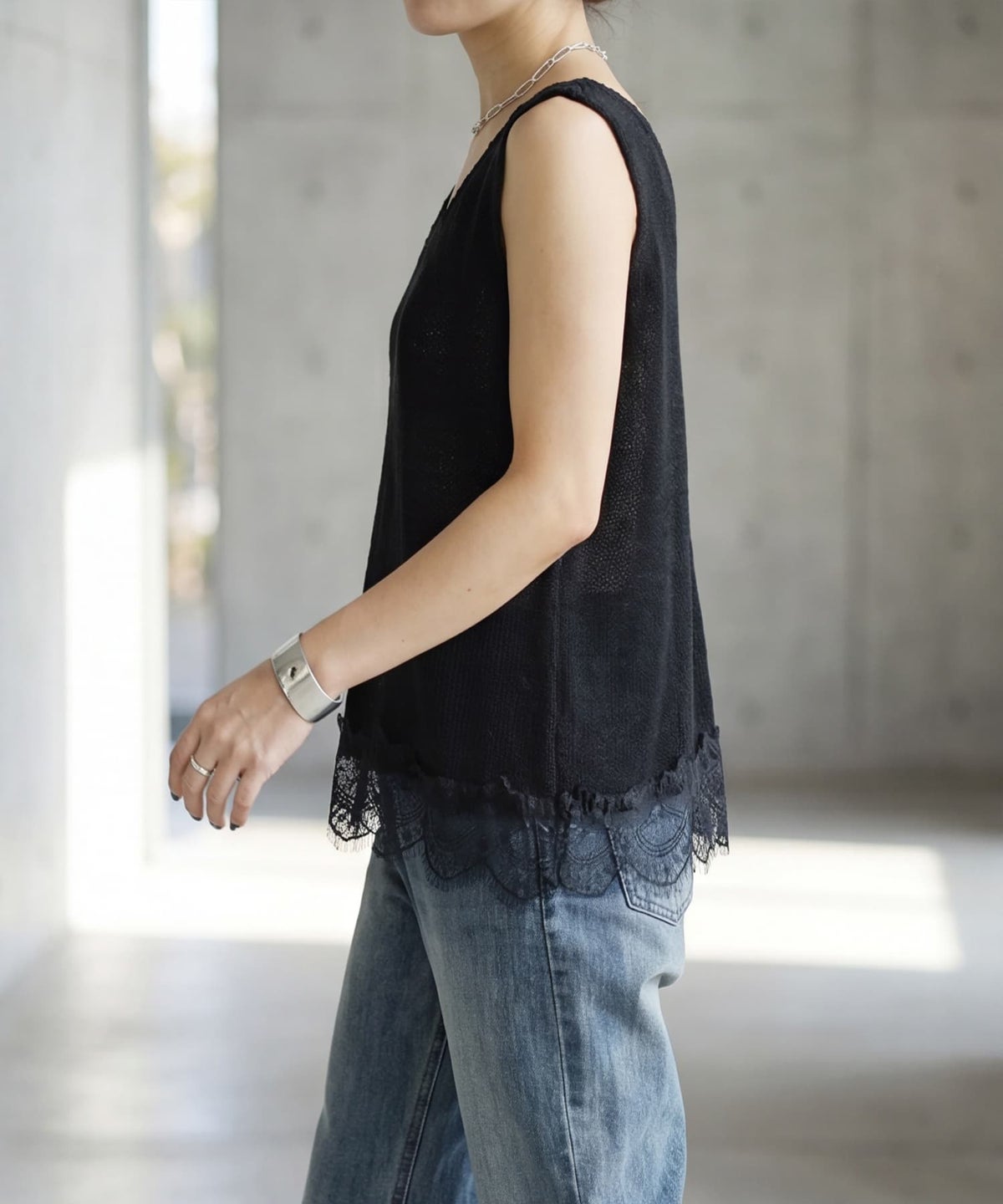 着用イメージ 163cm ブラック