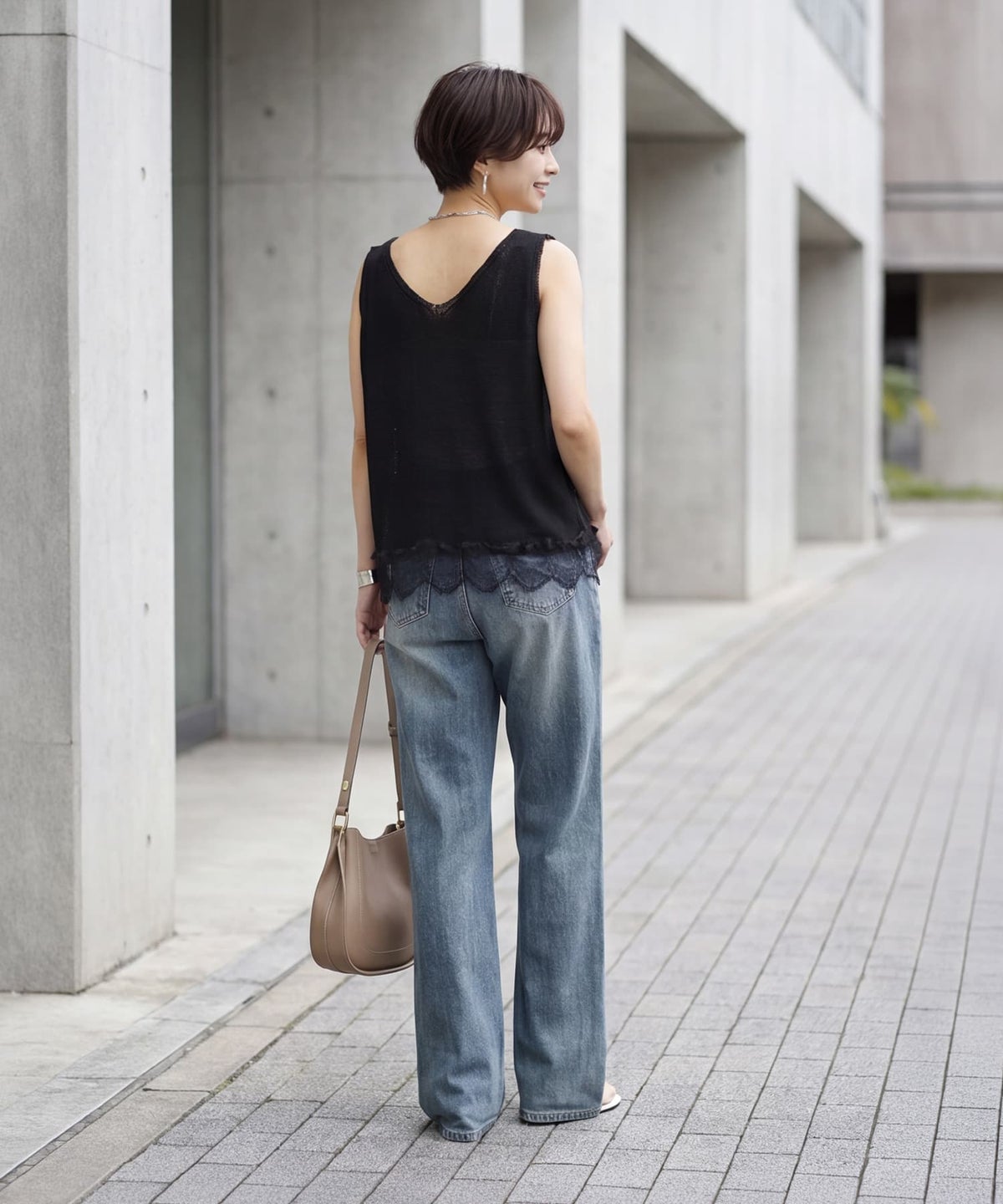着用イメージ 163cm ブラック