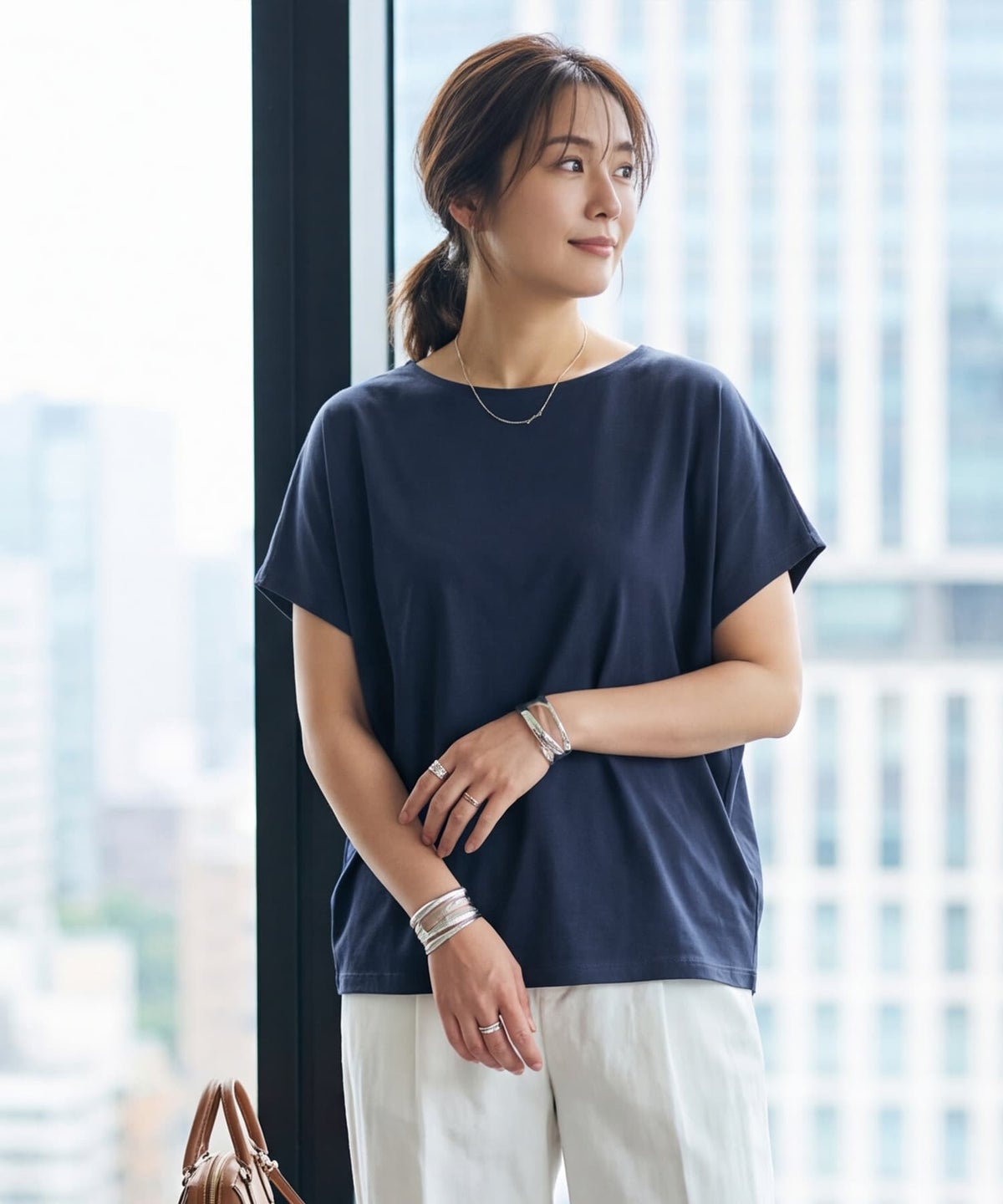 着用イメージ 163cm ネイビー