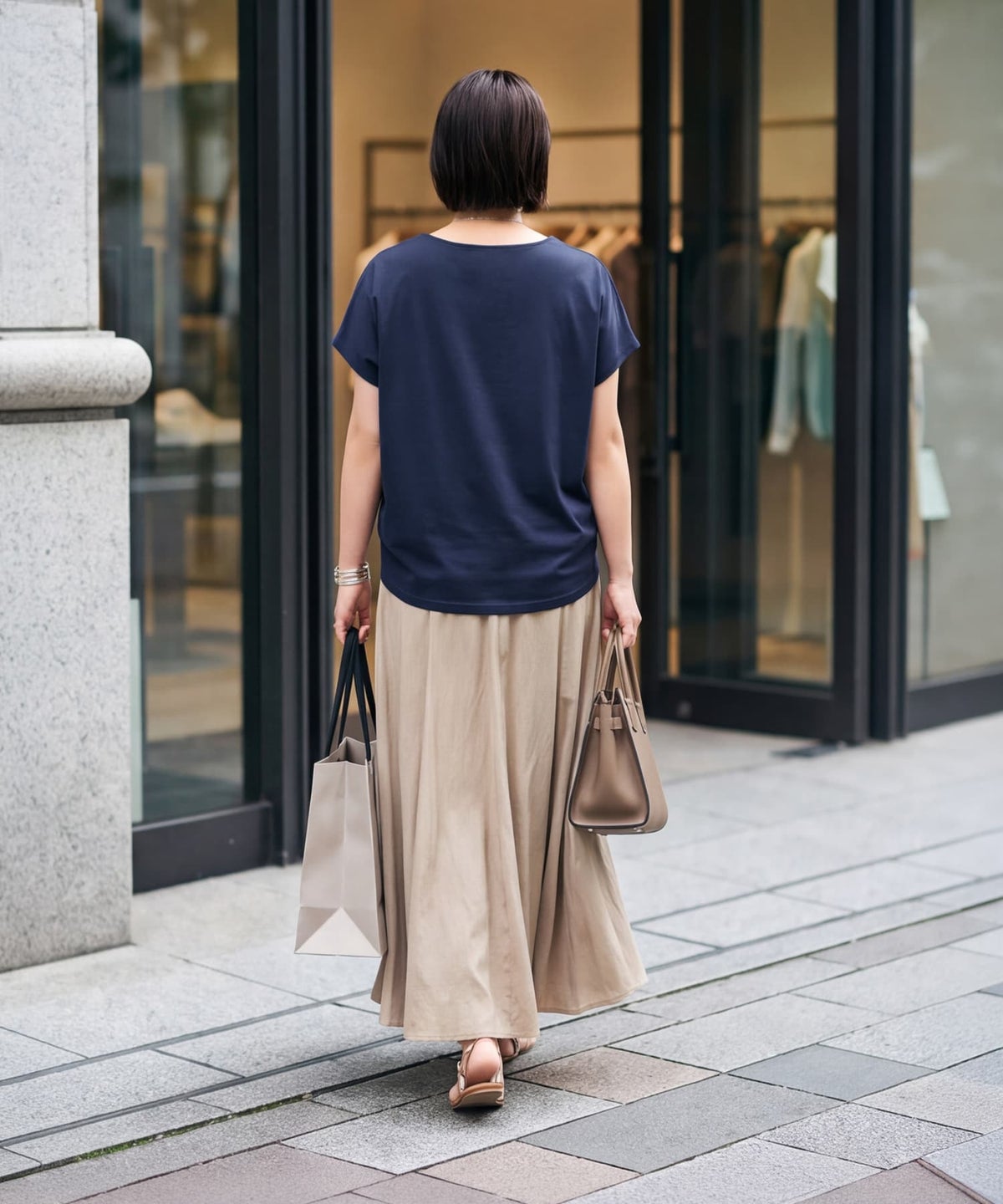 着用イメージ 163cm ネイビー