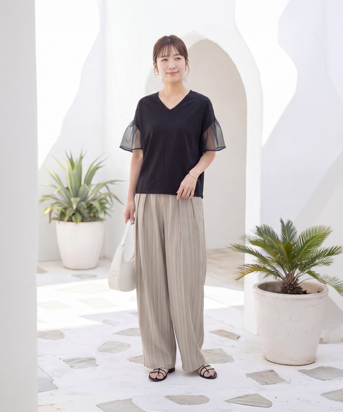 着用イメージ 163cm ブラック