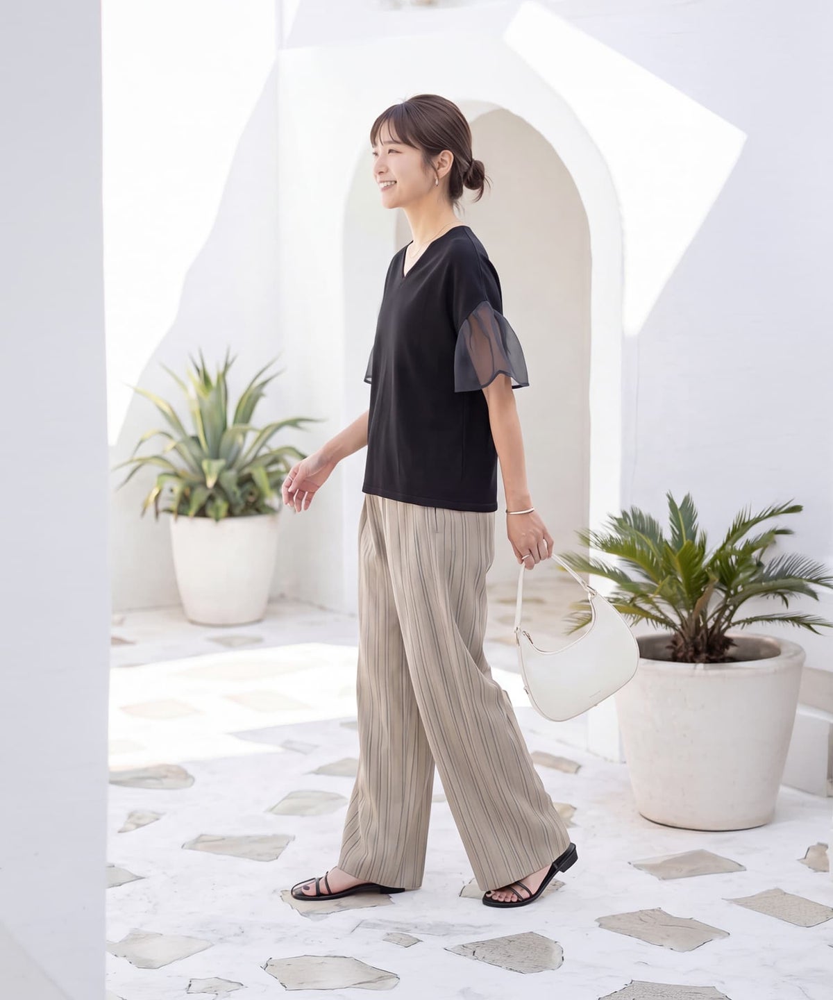 着用イメージ 163cm ブラック