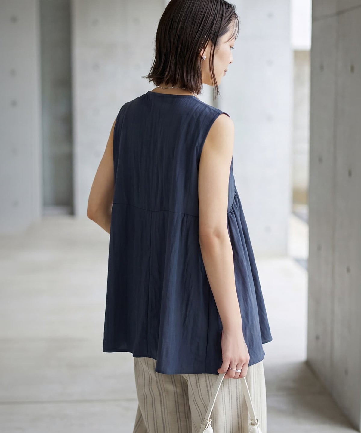 着用イメージ 163cm ネイビー