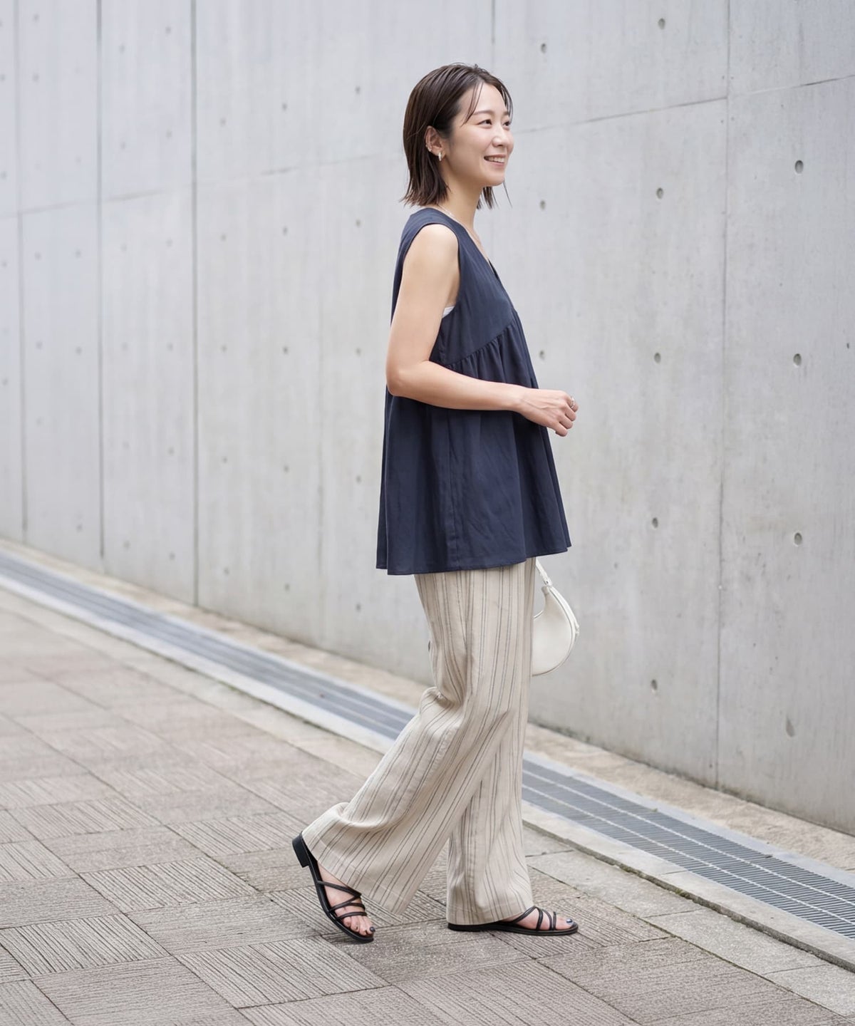 着用イメージ 163cm ネイビー
