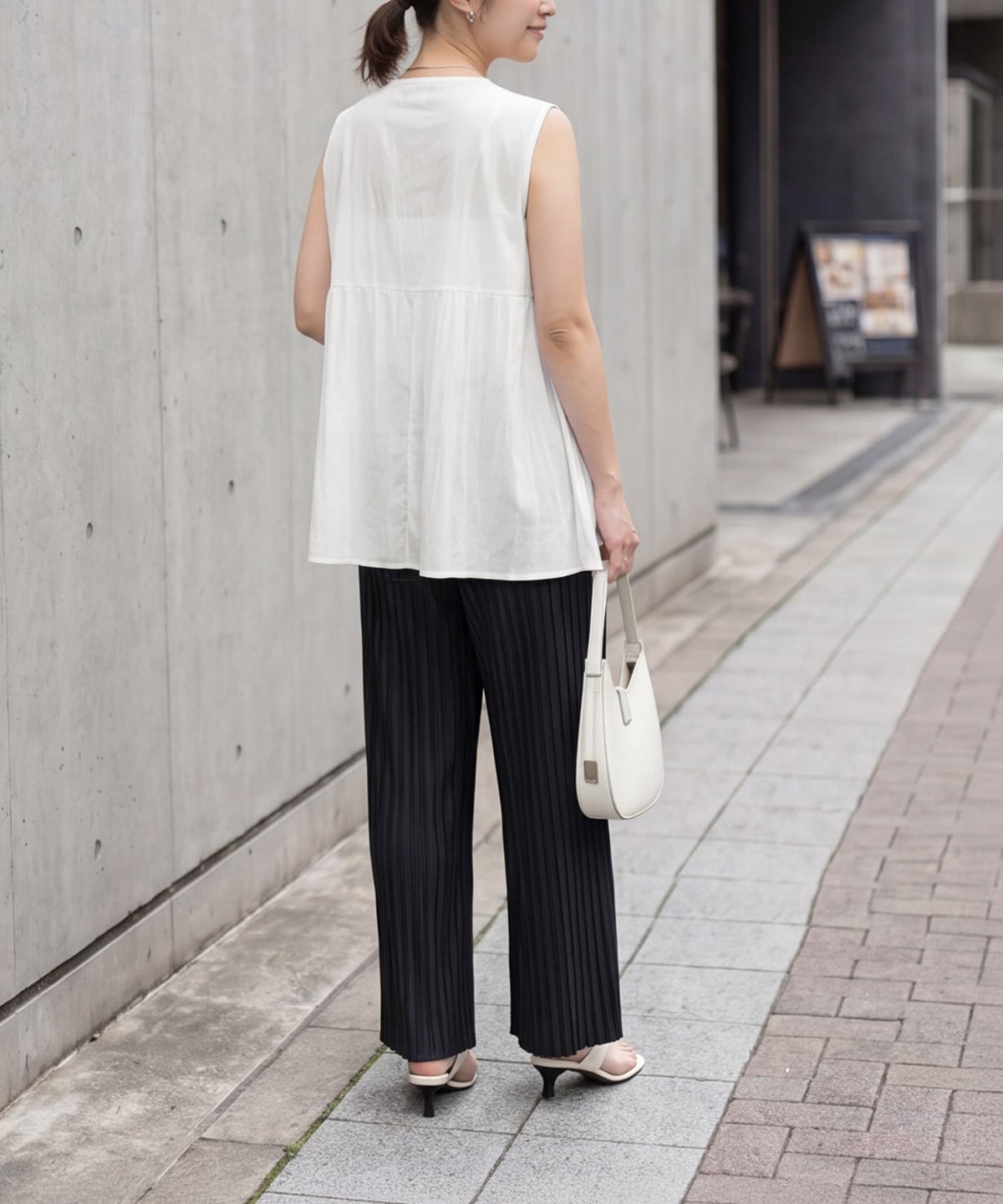 着用イメージ 163cm ホワイト
