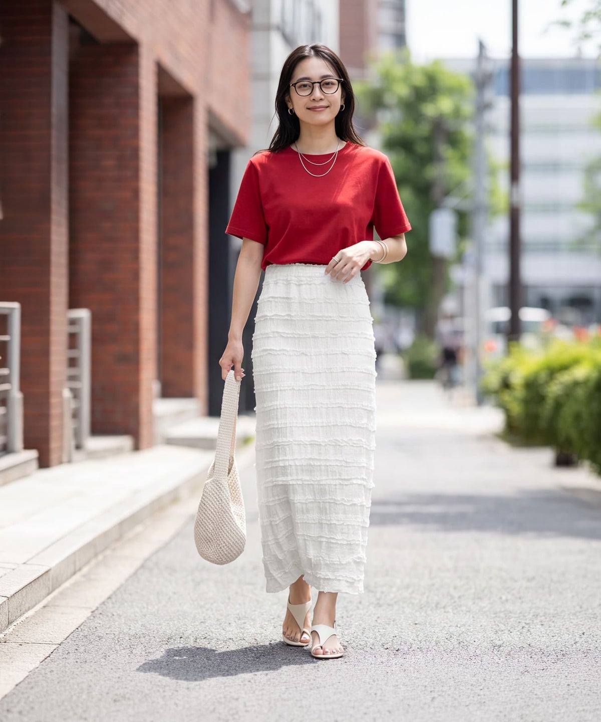 着用イメージ 163cm ホワイト