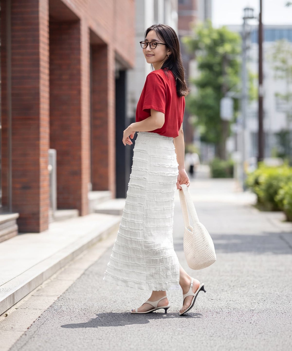 着用イメージ 163cm ホワイト