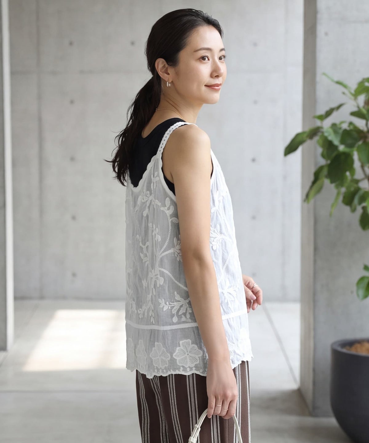 着用イメージ 163cm ホワイト