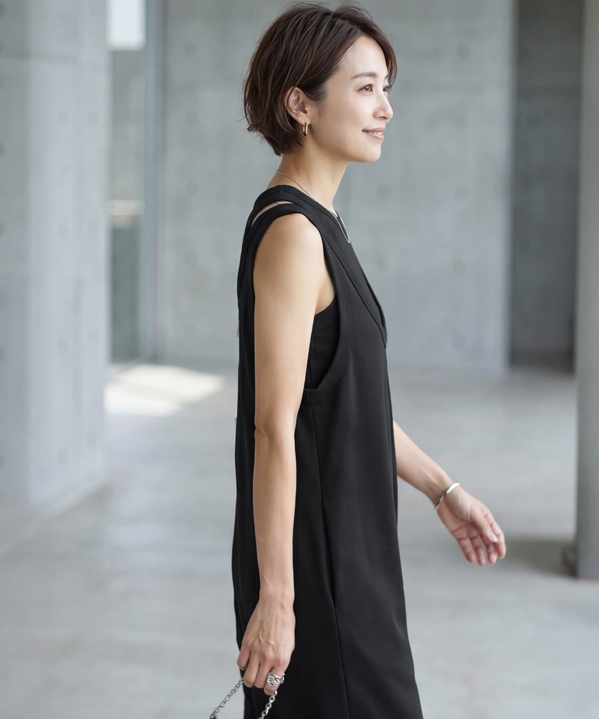 着用イメージ 163cm ブラック