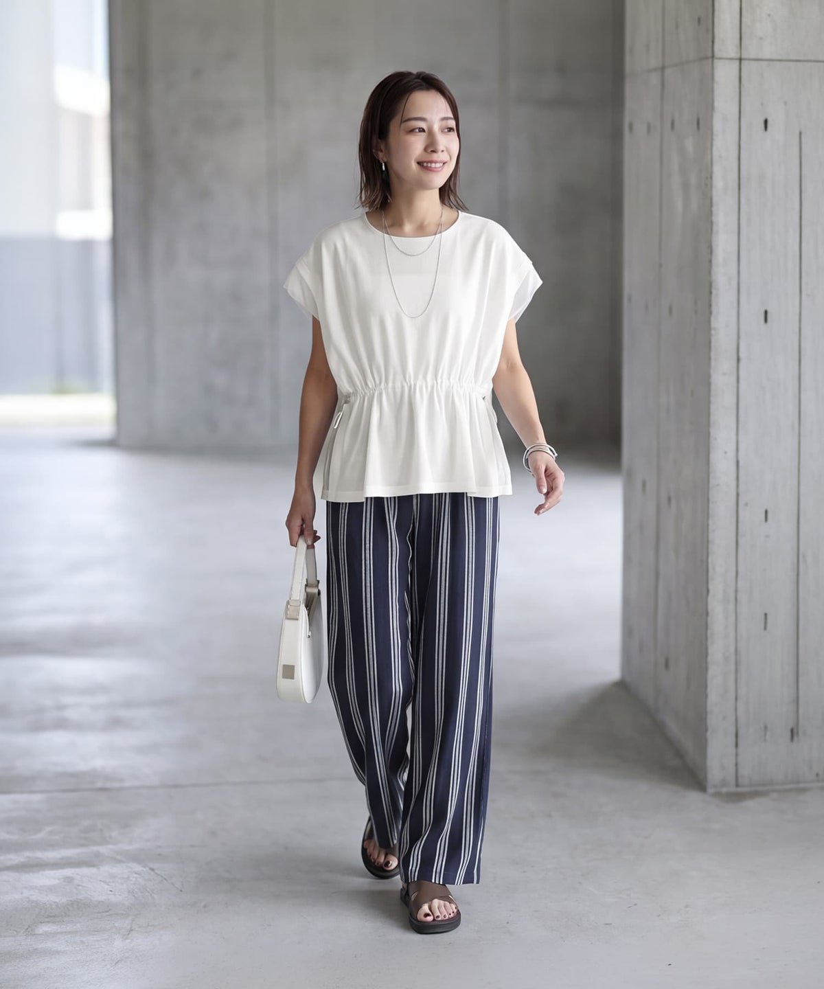 着用イメージ 163cm ネイビー
