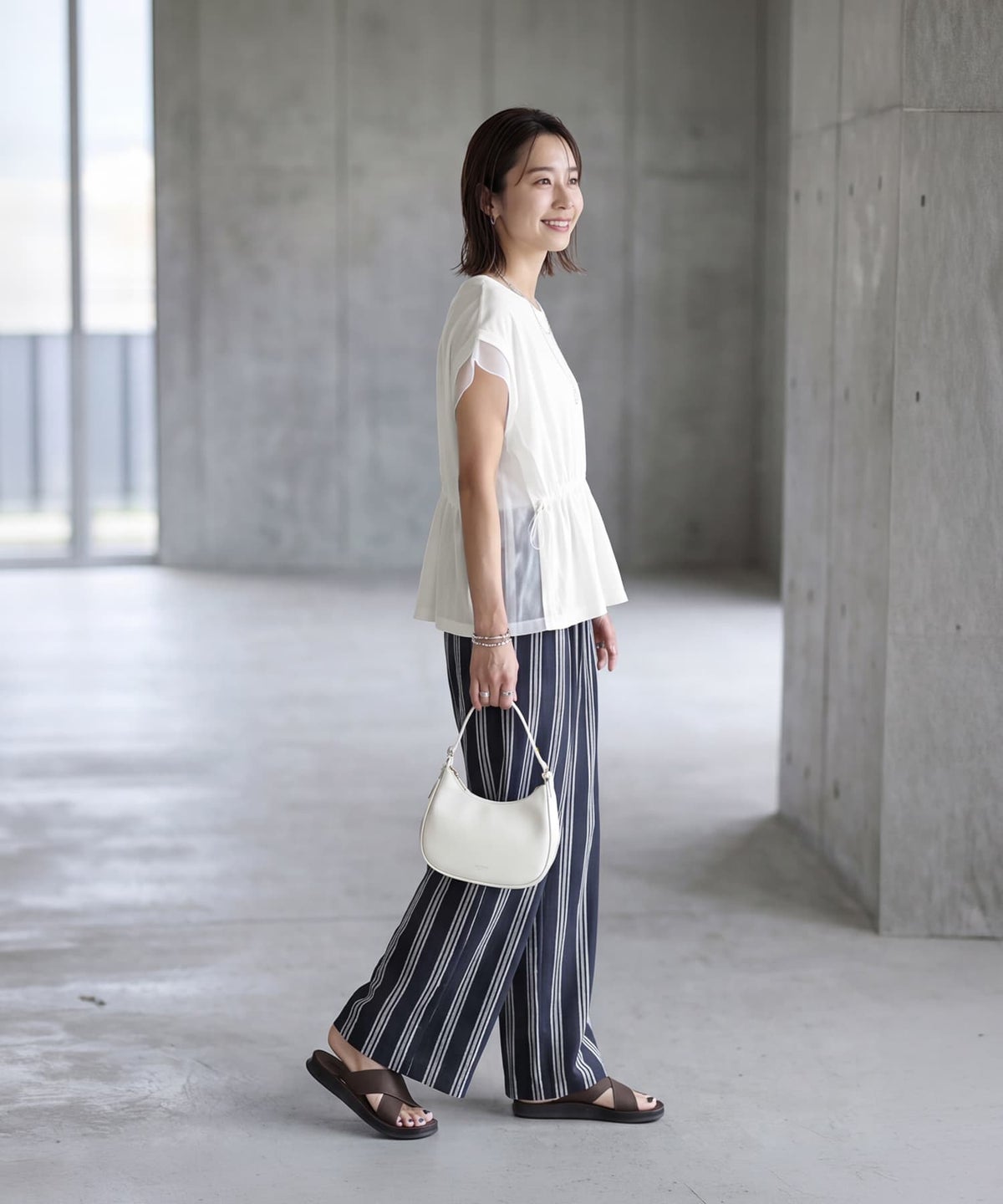 着用イメージ 163cm ネイビー