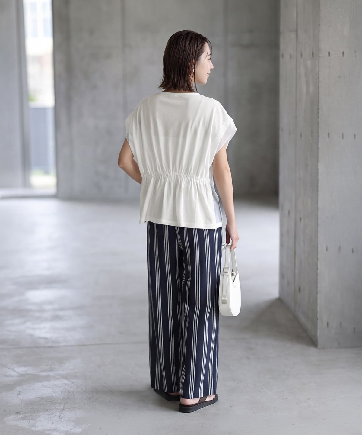 着用イメージ 163cm ネイビー