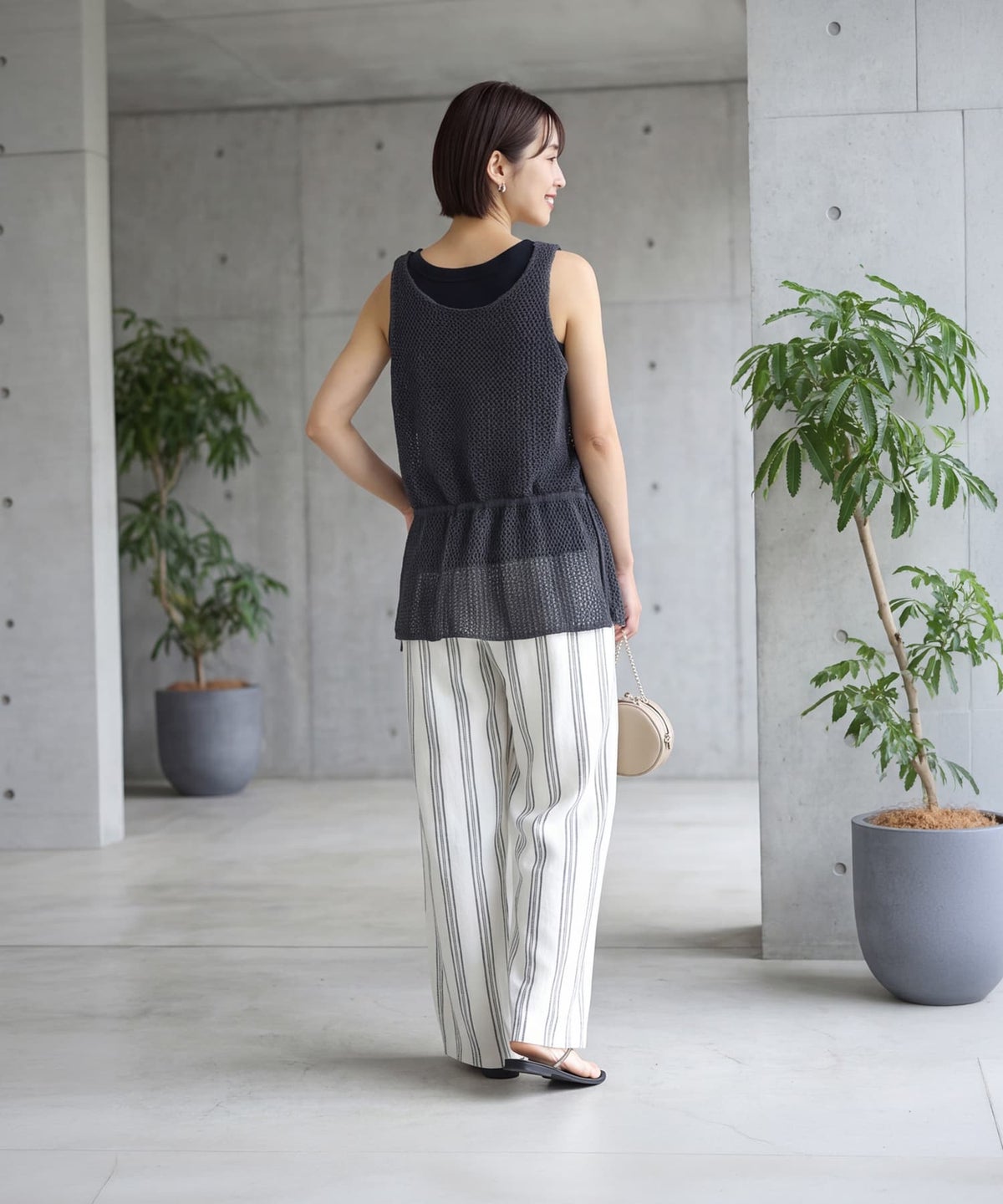 着用イメージ 163cm チャコール