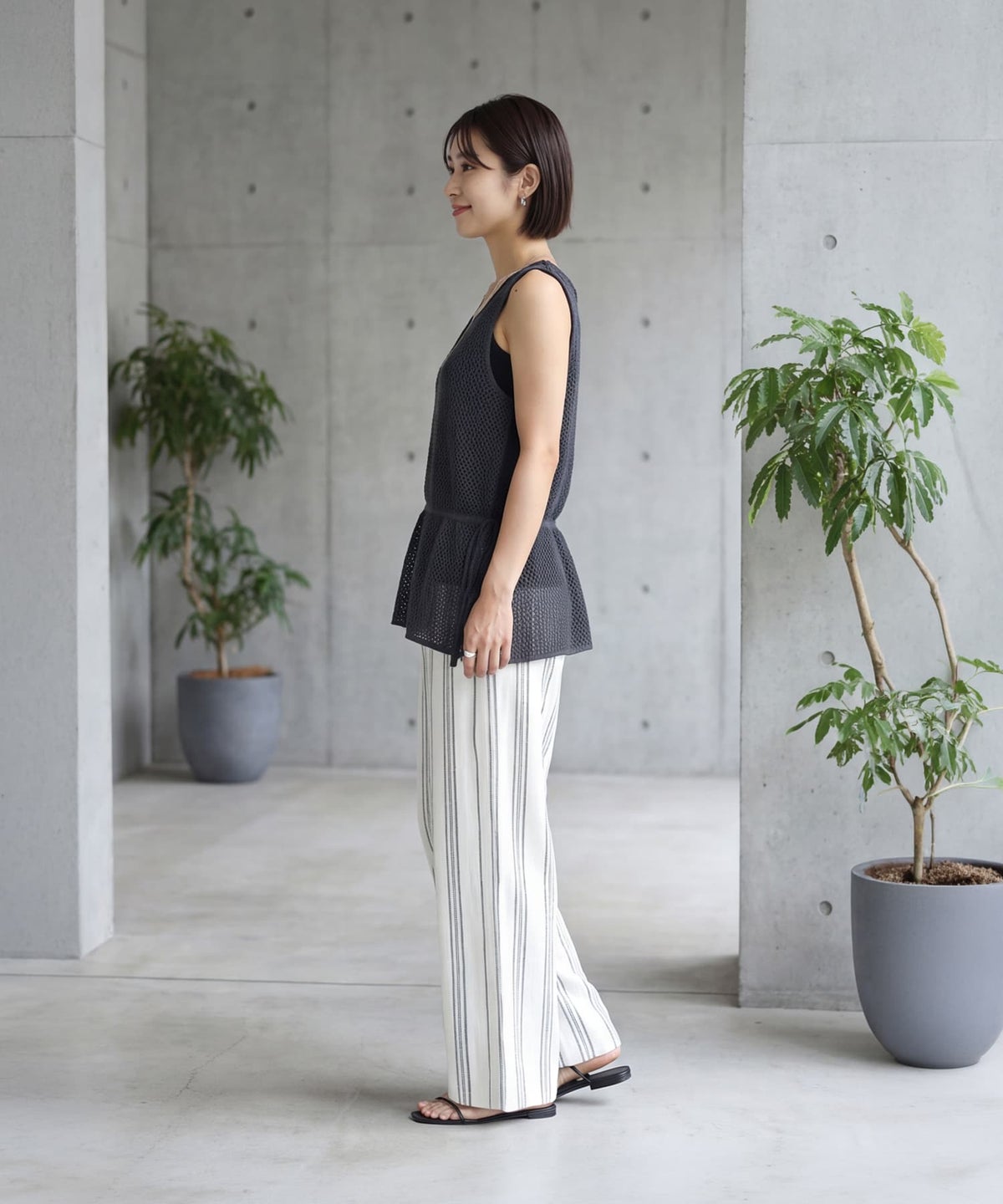 着用イメージ 163cm チャコール