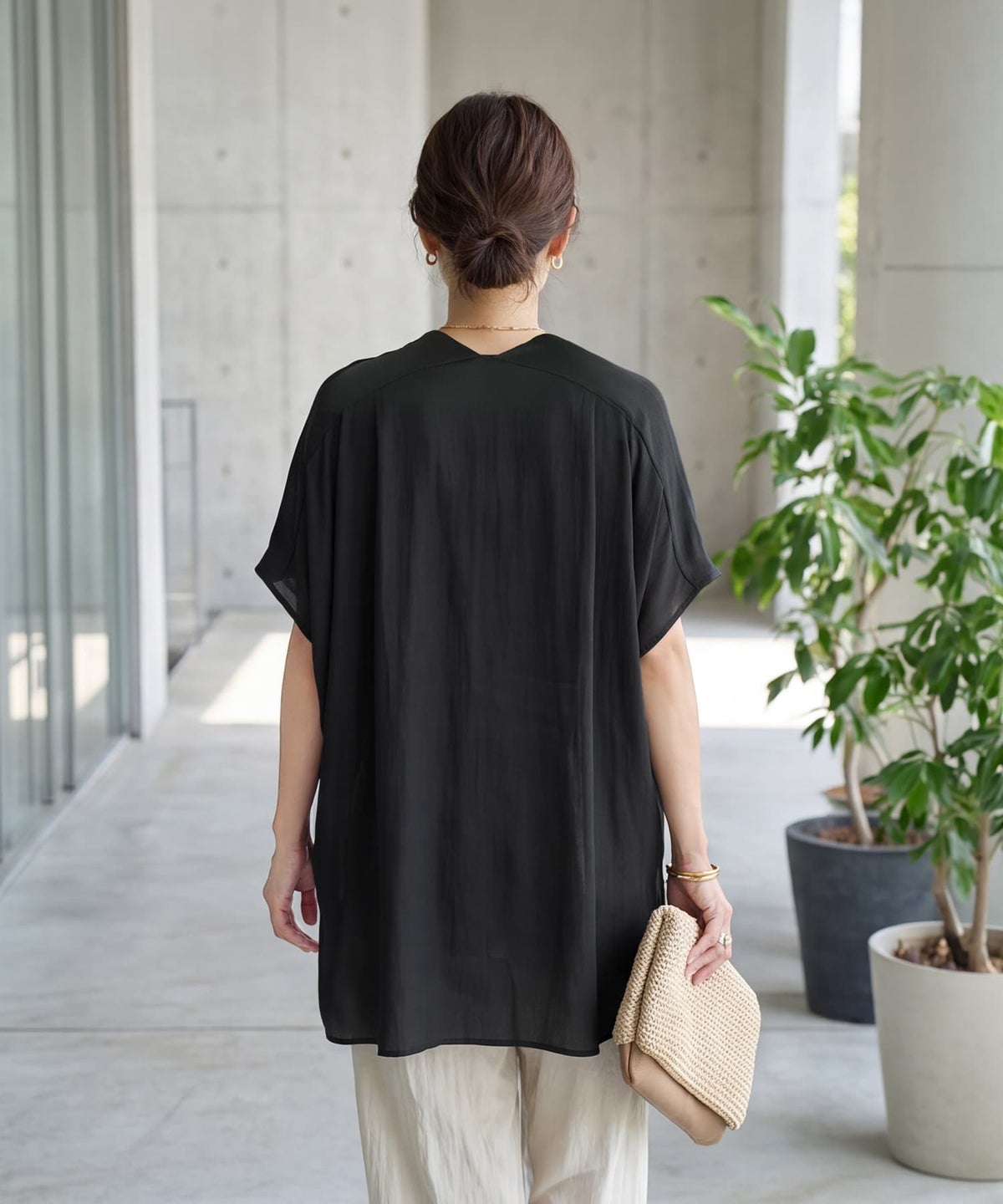 着用イメージ 163cm ブラック