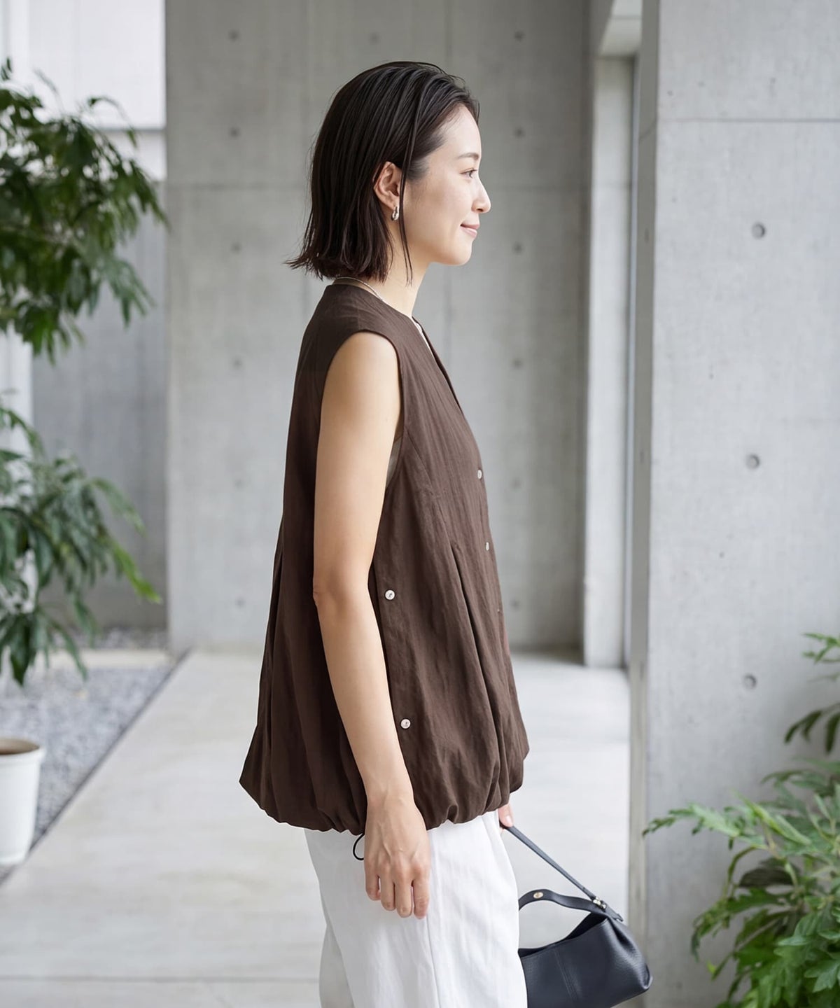 着用イメージ 163cm ブラウン