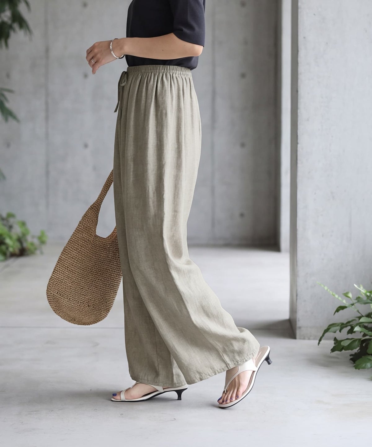 着用イメージ 163cm サンドベージュ