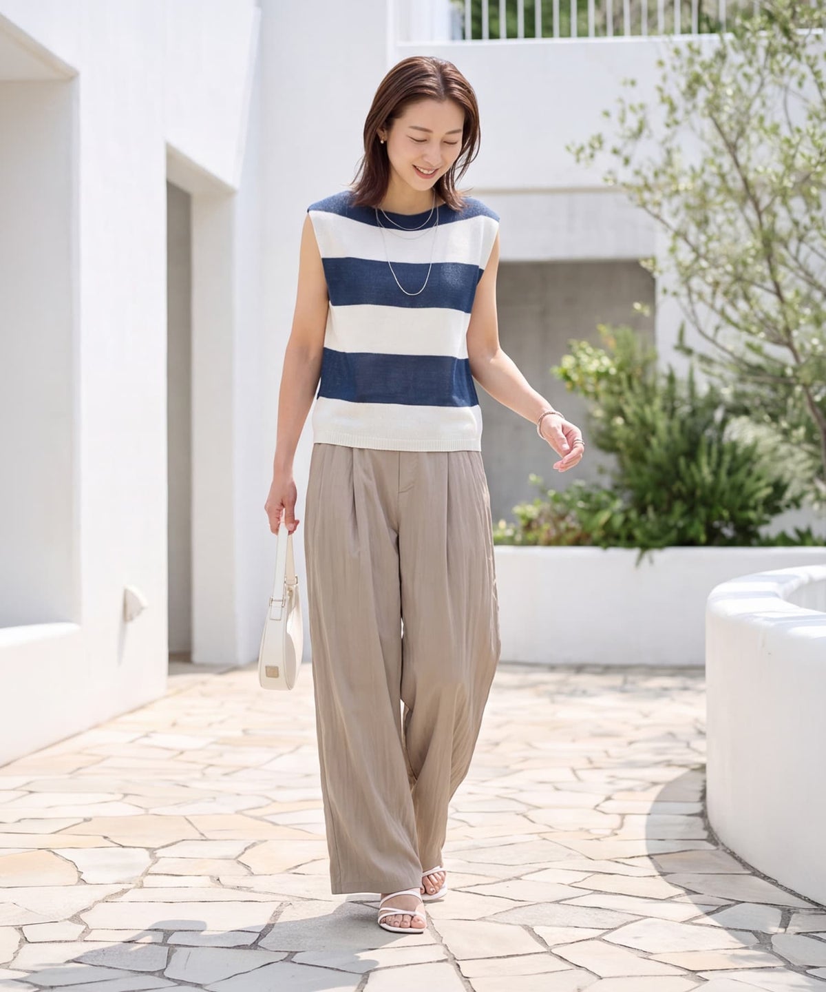 着用イメージ 163cm ネイビー