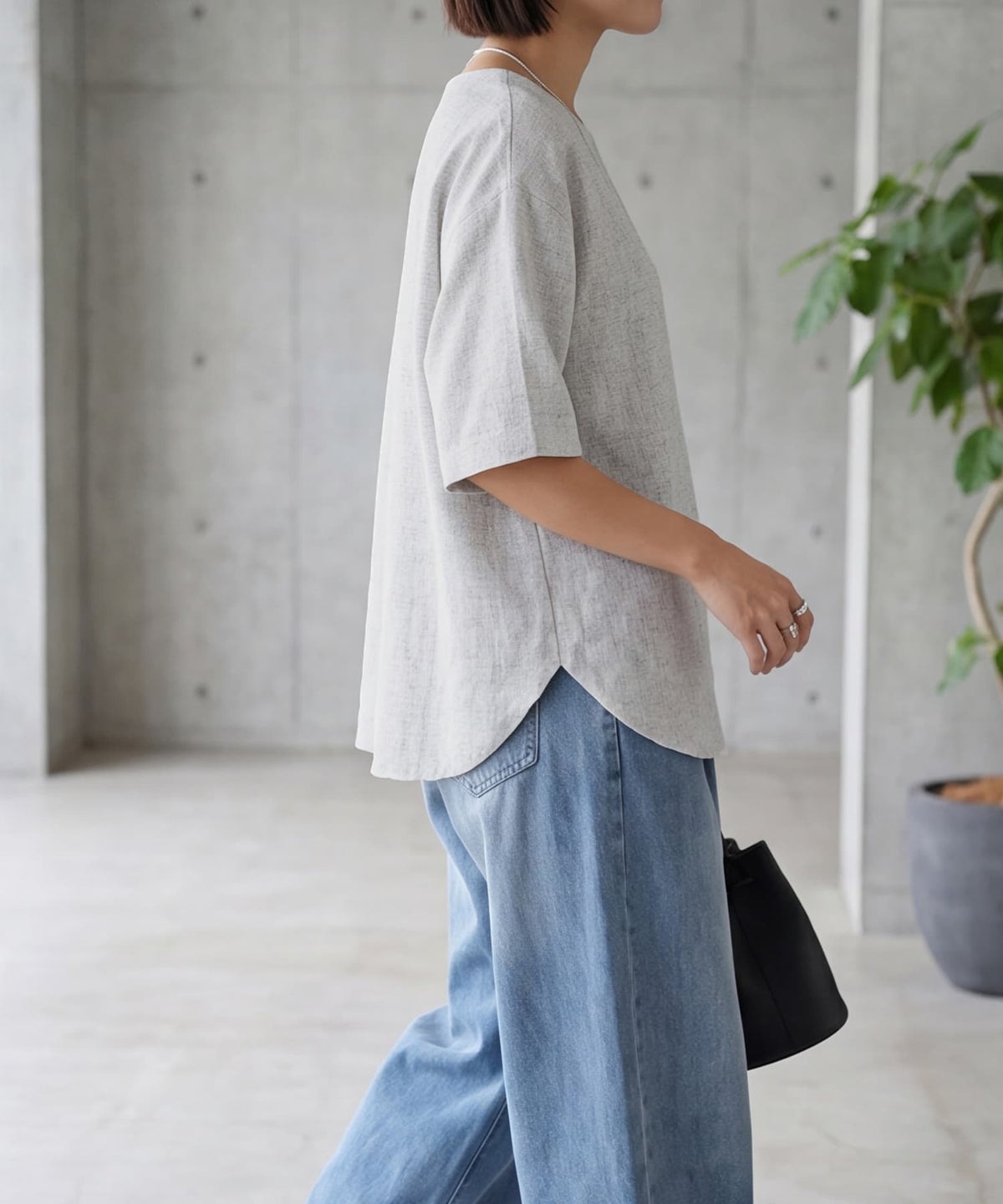 着用イメージ 163cm ホワイト