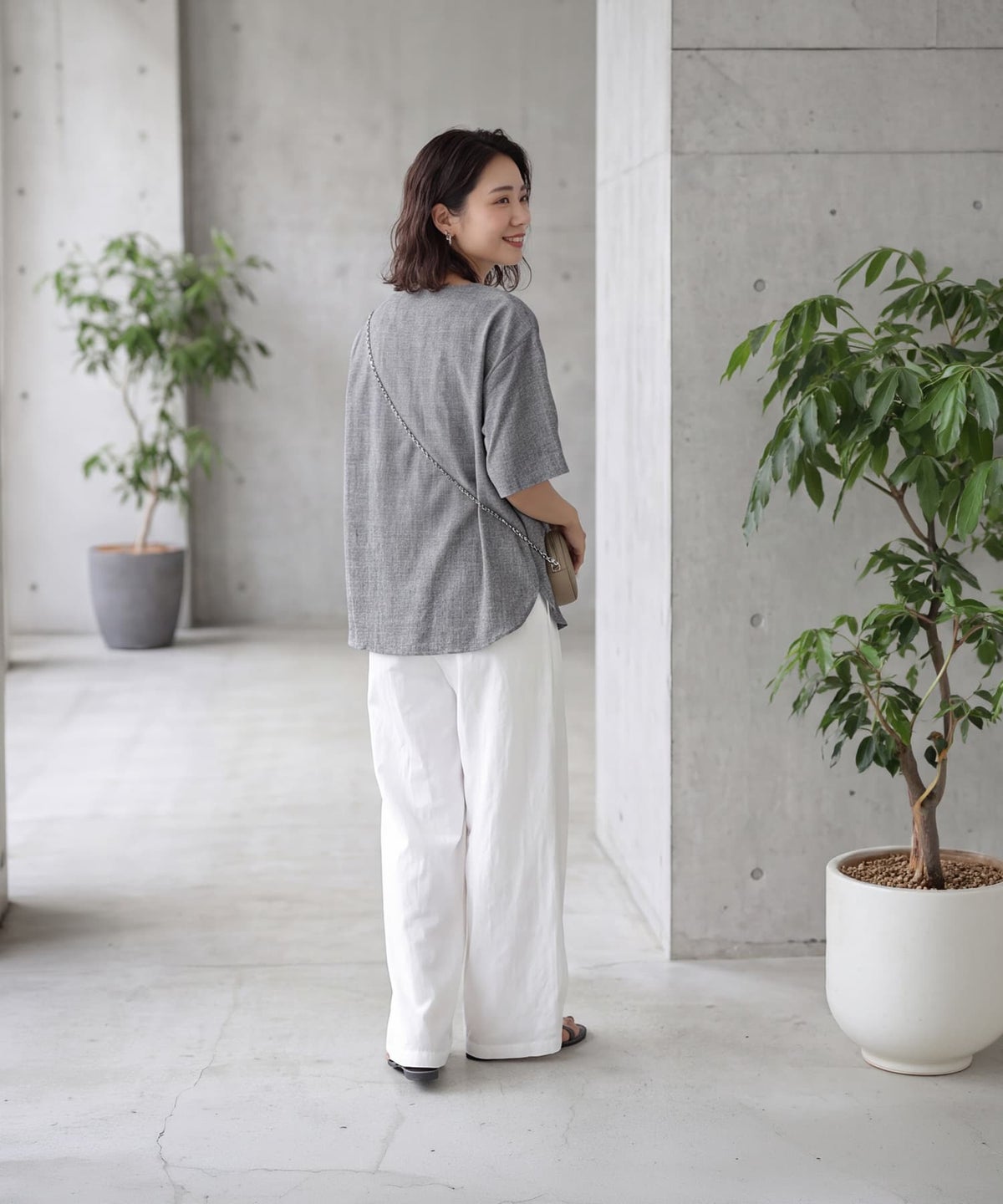 着用イメージ 163cm グレー