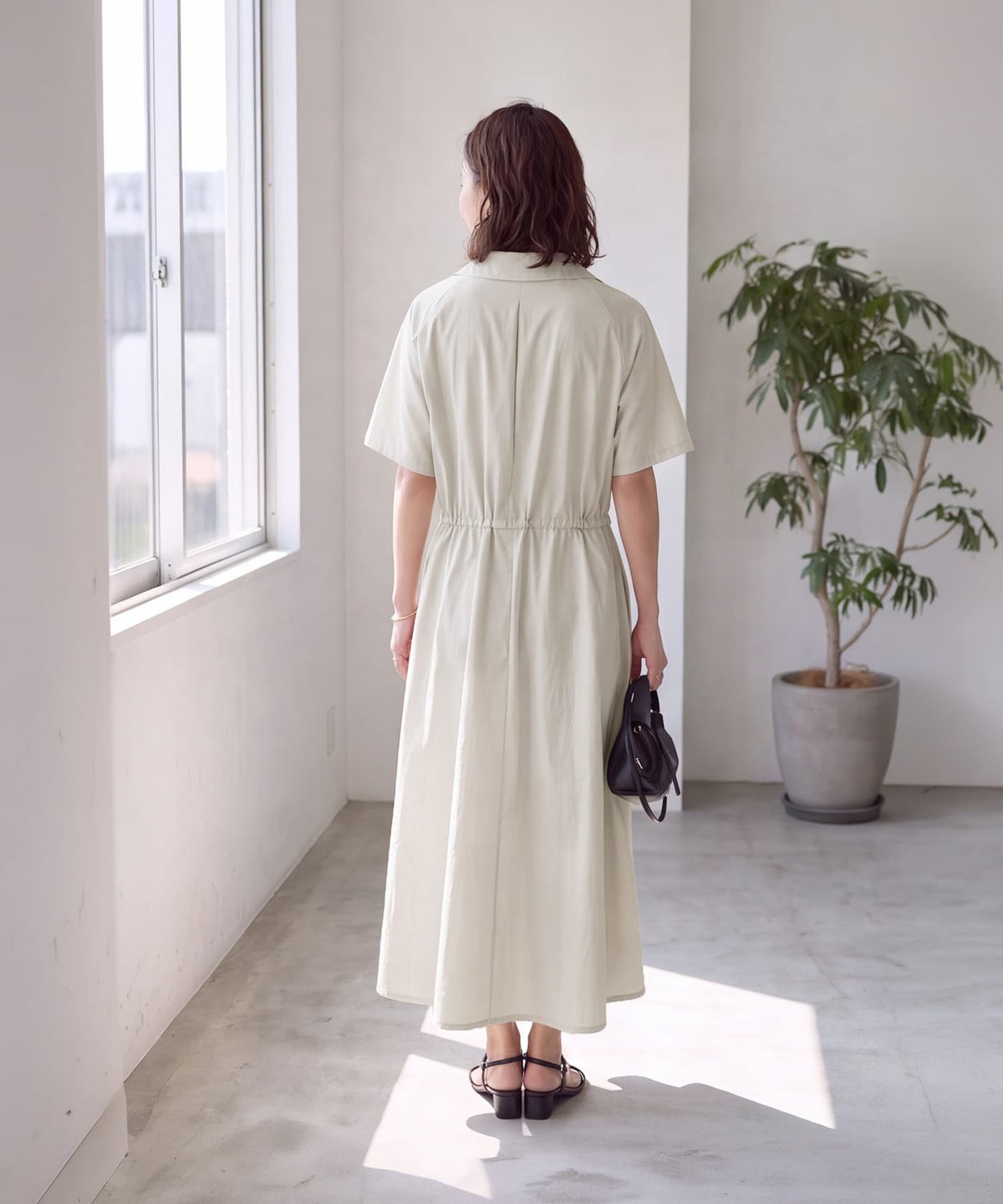 着用イメージ 163cm ライトベージュ