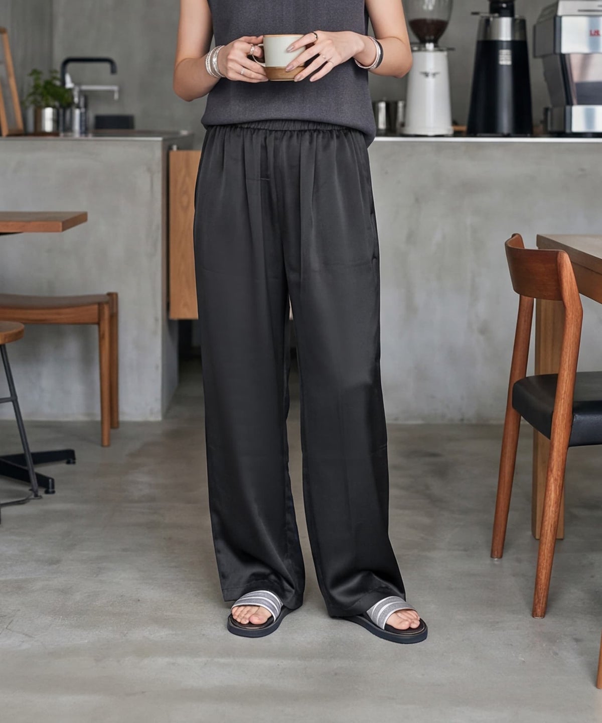 着用イメージ 163cm ブラック