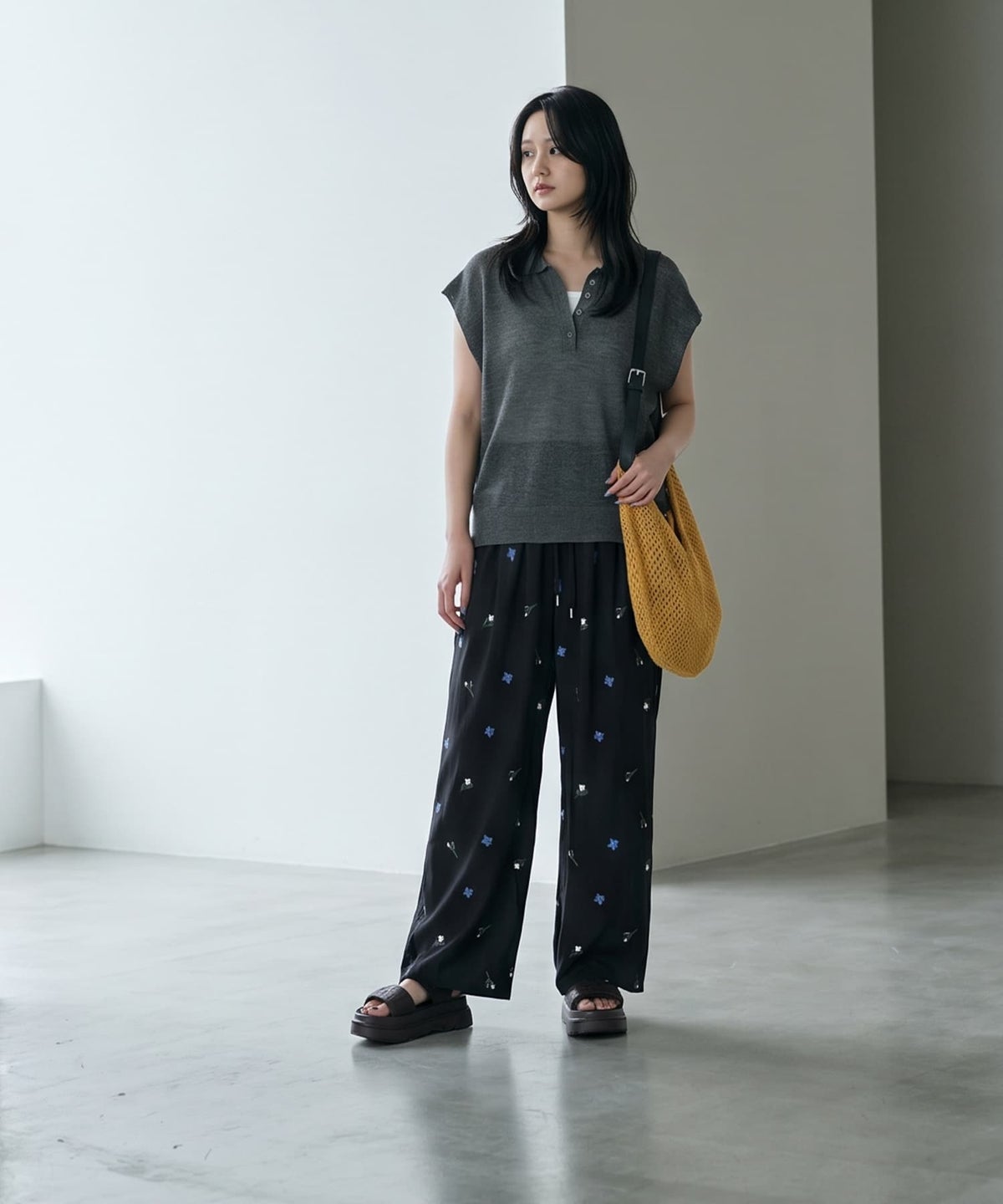 着用イメージ 170cm チャコール