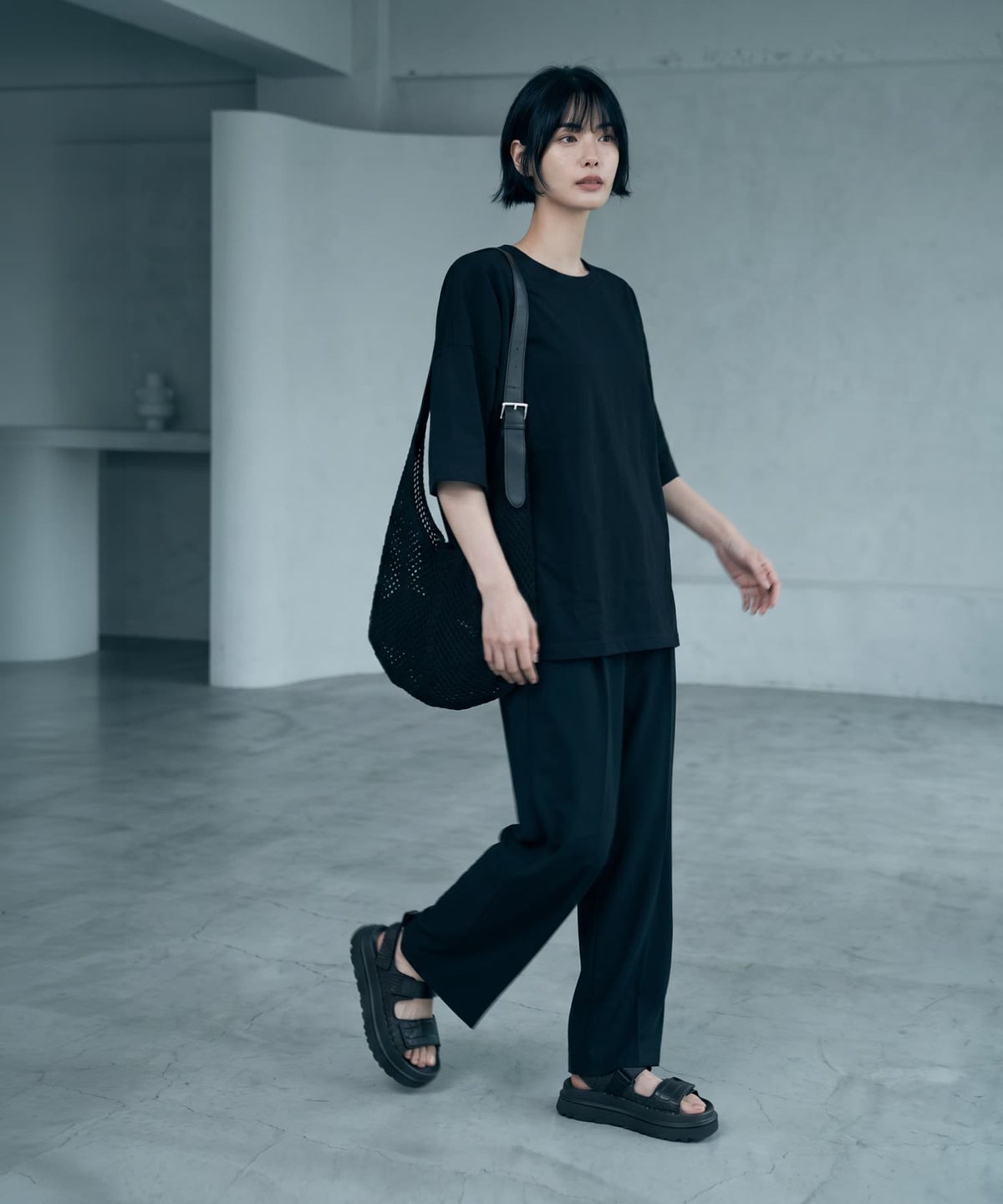 着用イメージ 170cm ブラック