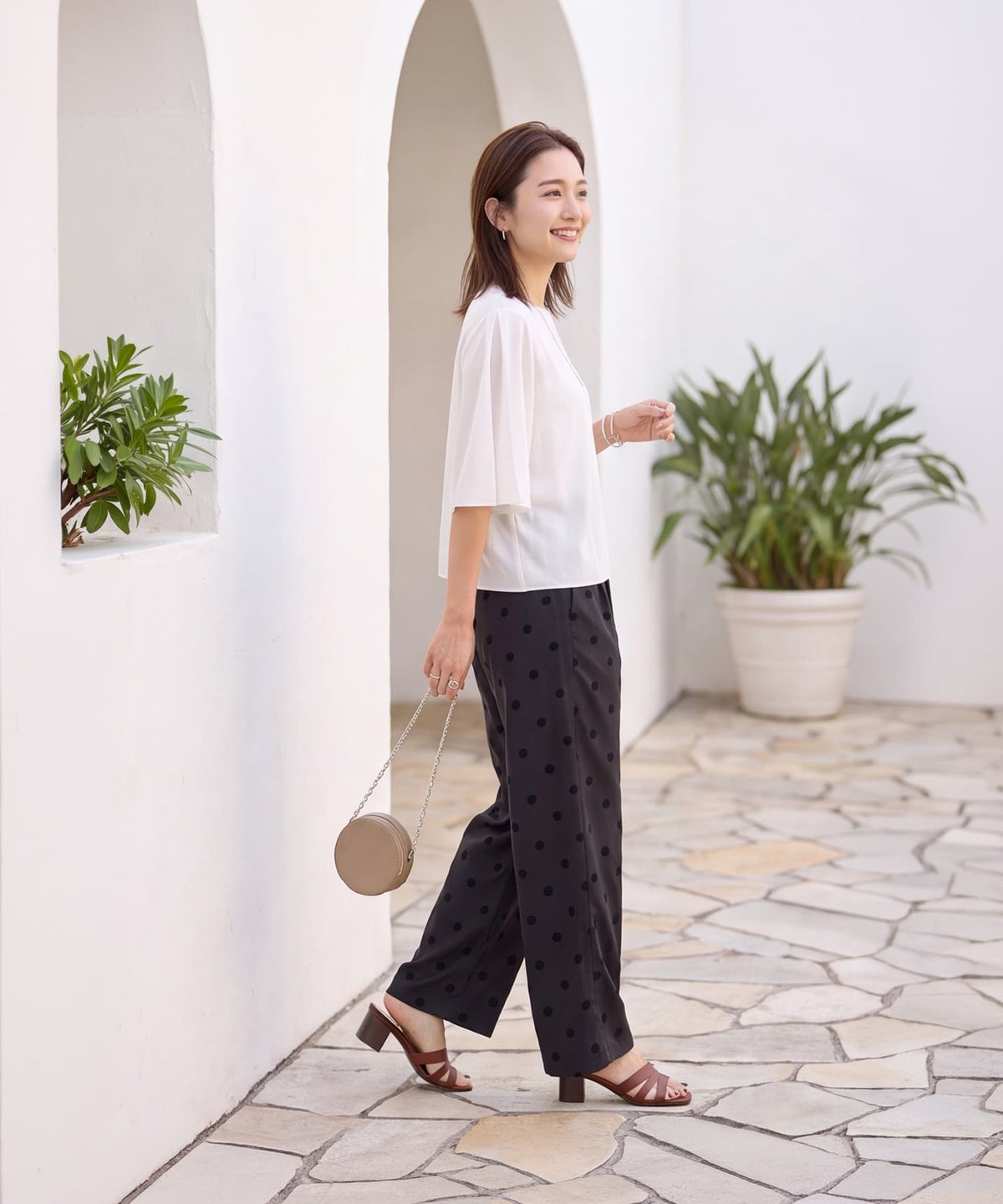 着用イメージ 163cm ホワイト